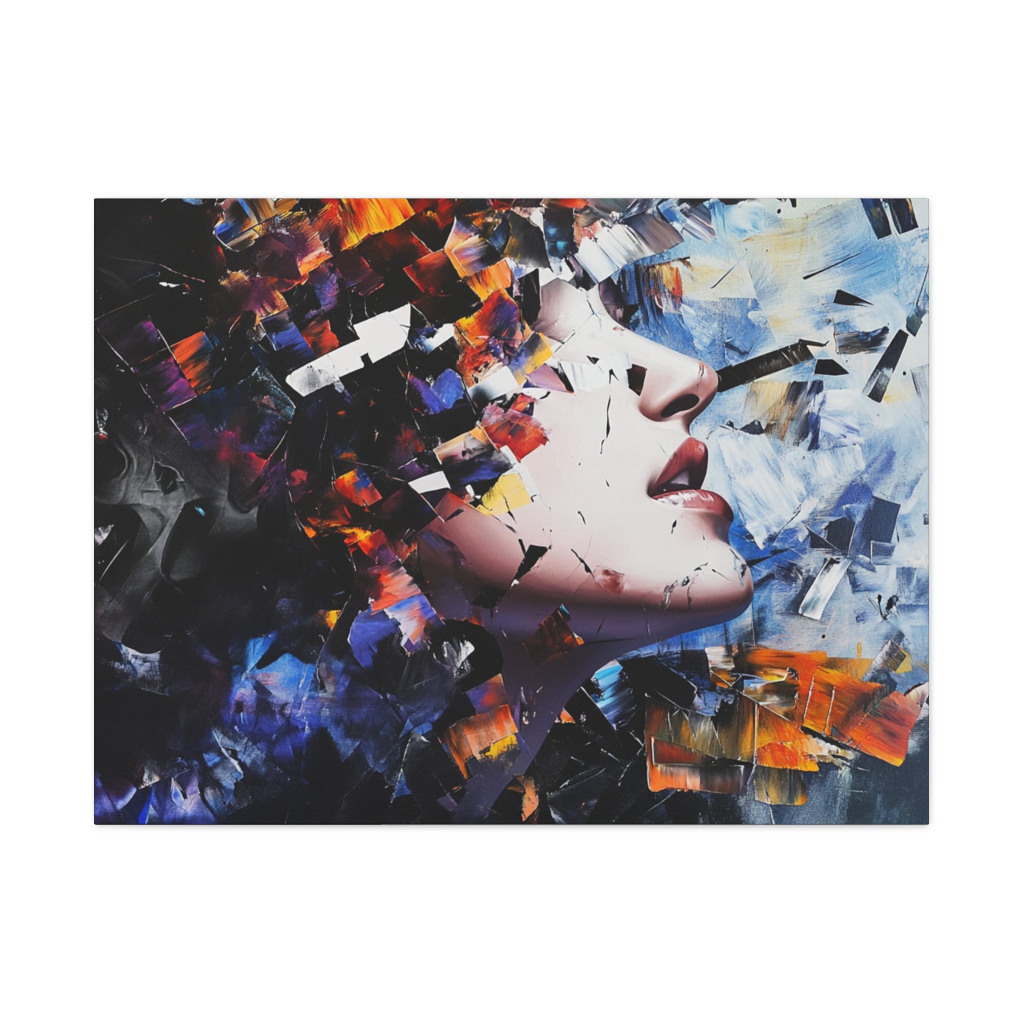 "In the shards of reflection, the weight of who I am."