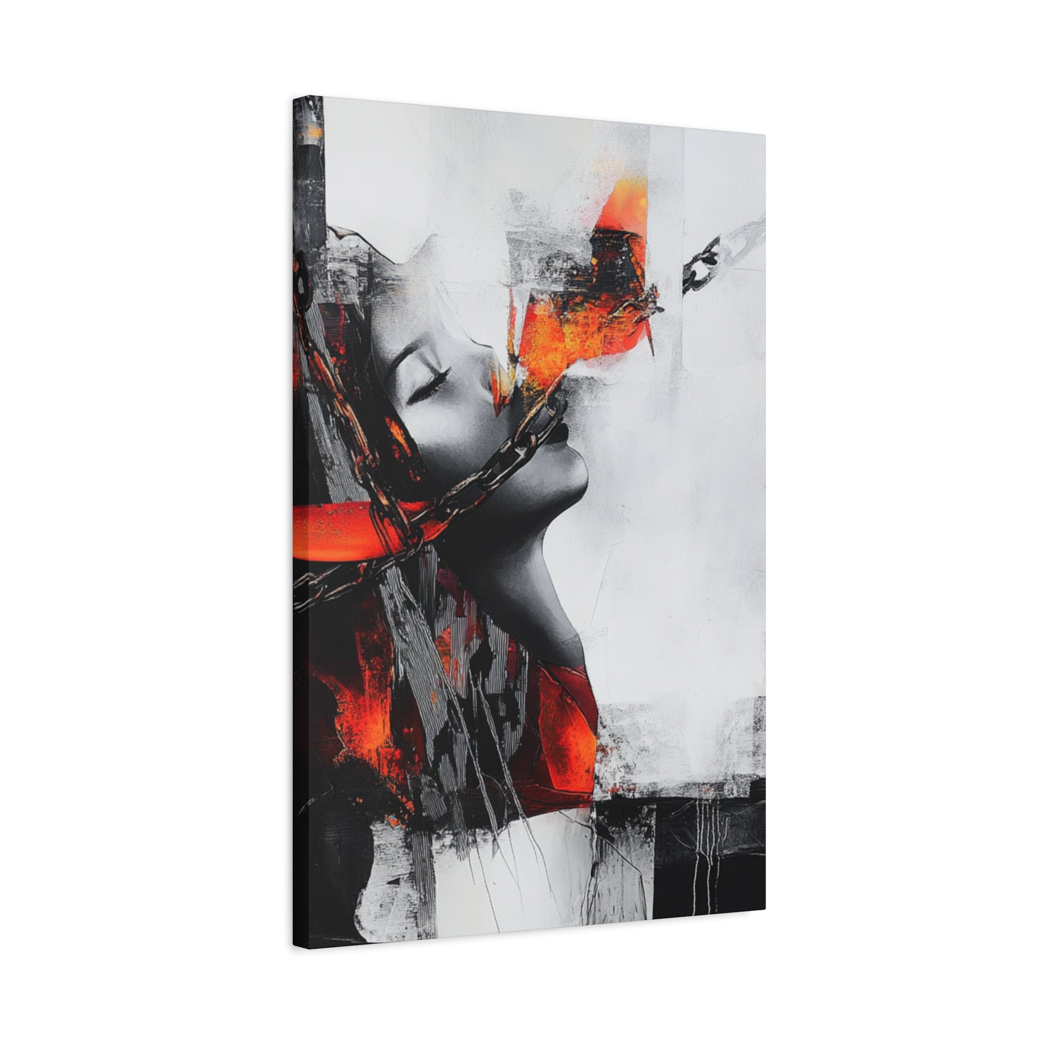 Abstract Matte Canvas Art-P14, Modern Wall Decor, Black and White Artwork for Home, Unique Gift, Contemporary Design