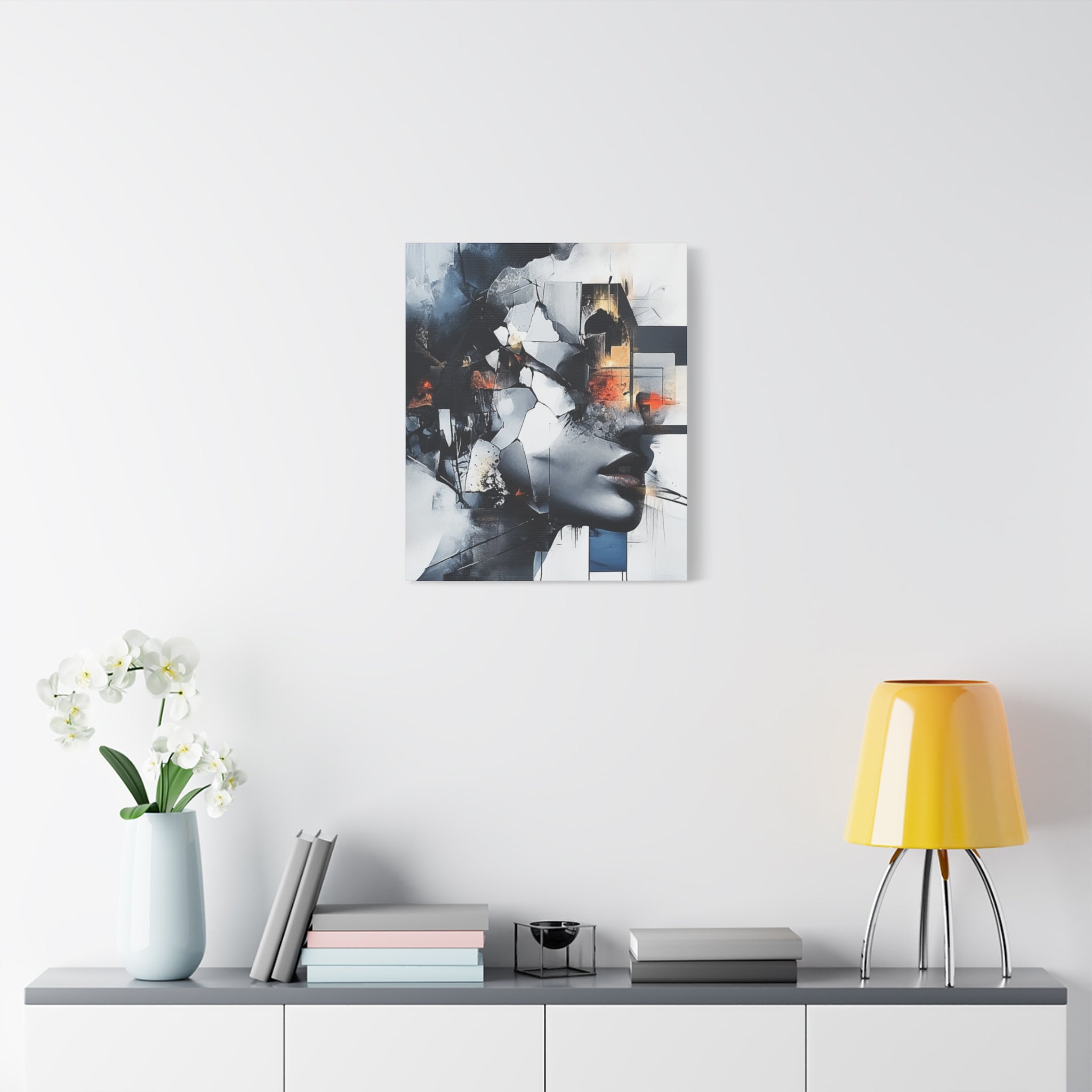 Abstract Matte Canvas Art-P4, Modern Wall Decor, Black and White Artwork for Home, Unique Gift, Contemporary Design