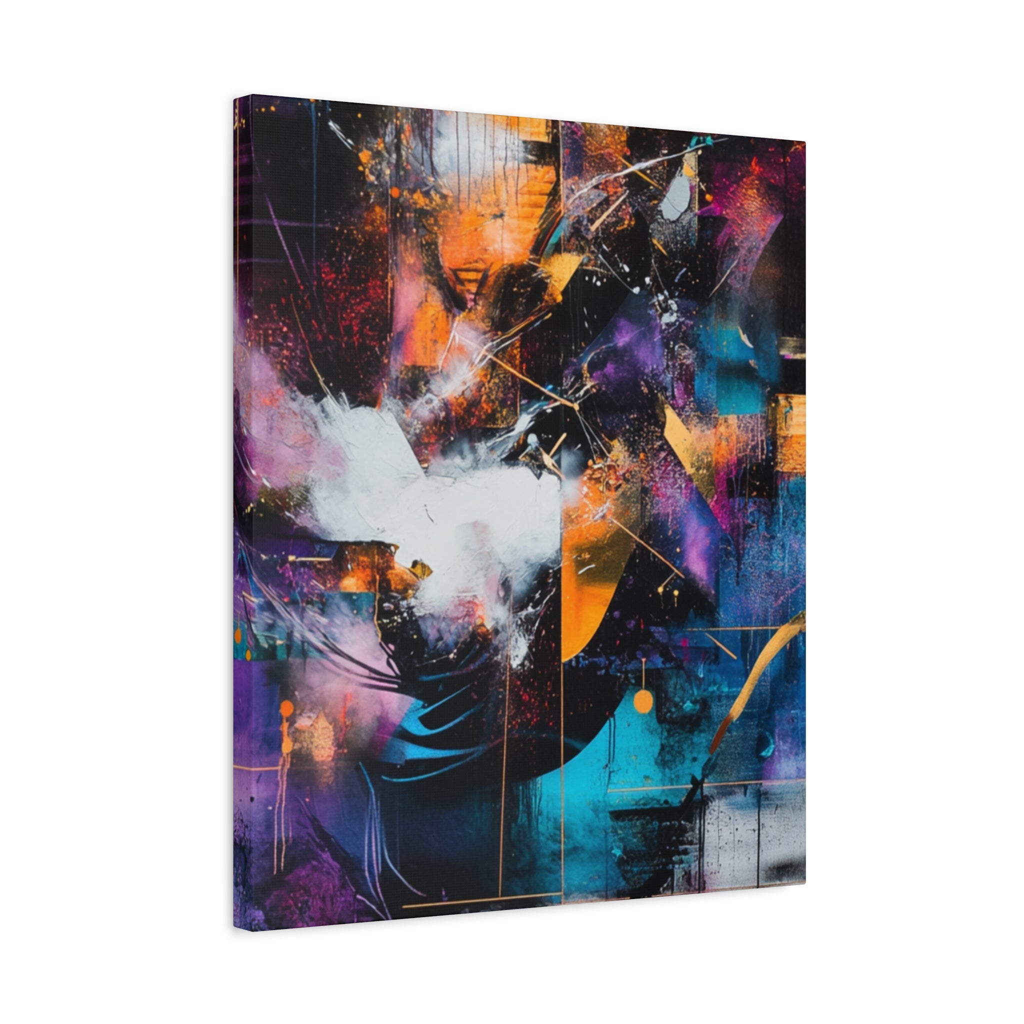 Abstract Matte Canvas Art-P7, Modern Wall Decor, Black and White Artwork for Home, Unique Gift, Contemporary Design