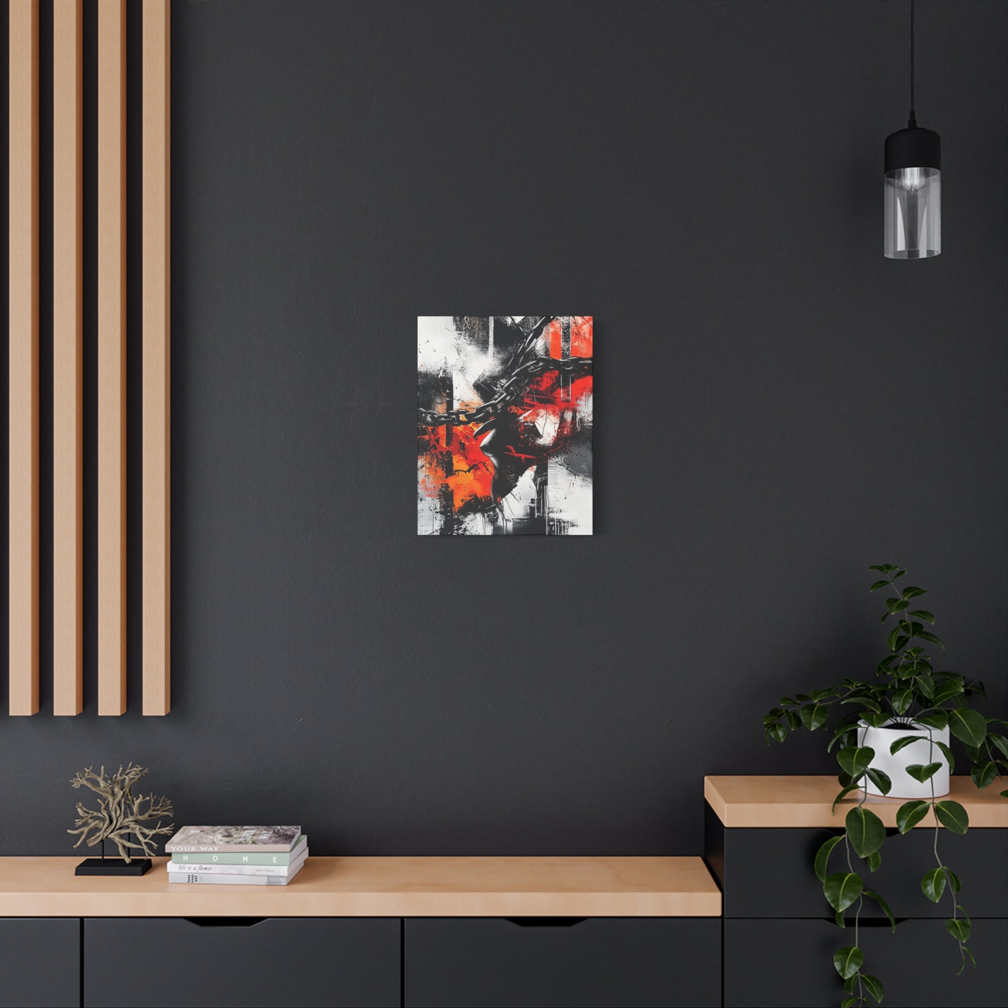 Abstract Matte Canvas Art-P13, Modern Wall Decor, Black and White Artwork for Home, Unique Gift, Contemporary Design