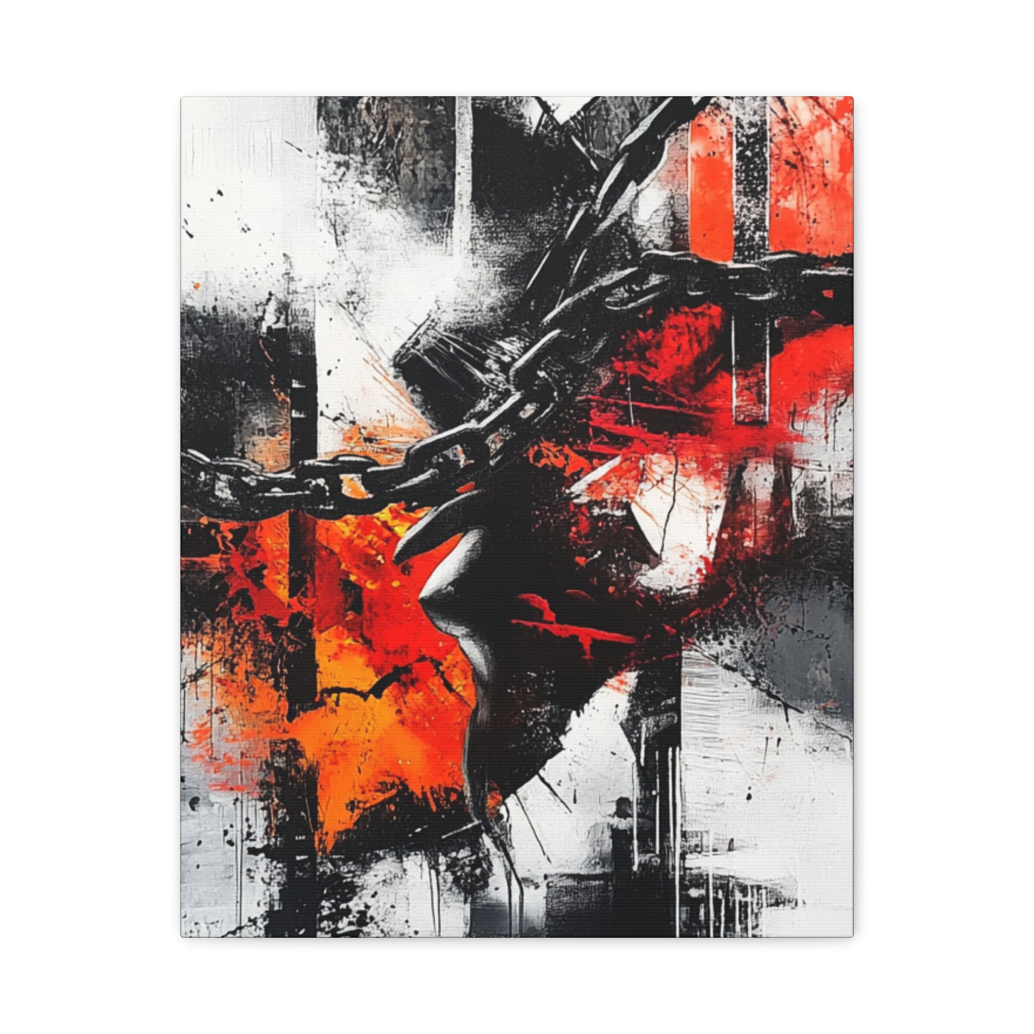 Abstract Matte Canvas Art-P13, Modern Wall Decor, Black and White Artwork for Home, Unique Gift, Contemporary Design