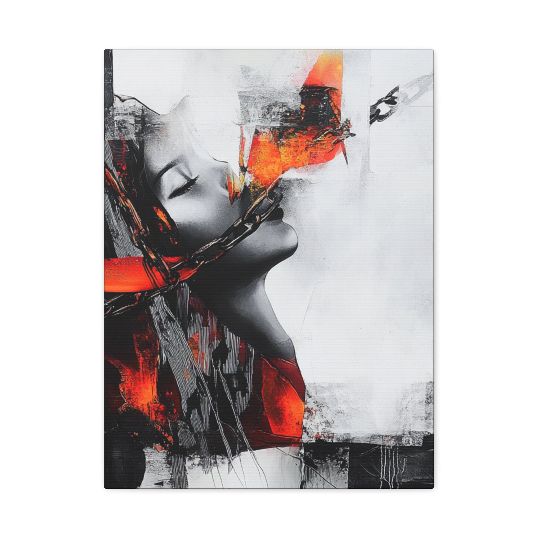 Abstract Matte Canvas Art-P14, Modern Wall Decor, Black and White Artwork for Home, Unique Gift, Contemporary Design