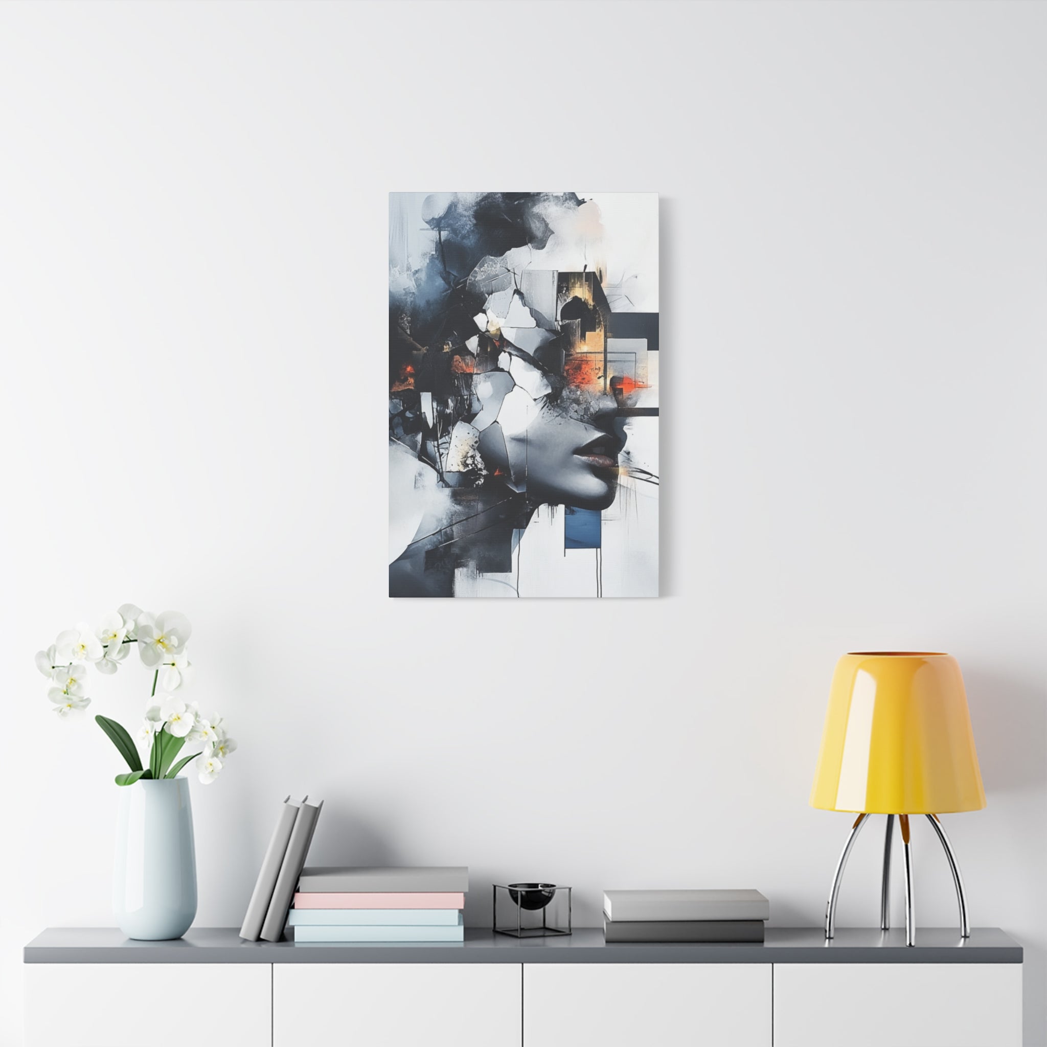 Abstract Matte Canvas Art-P4, Modern Wall Decor, Black and White Artwork for Home, Unique Gift, Contemporary Design