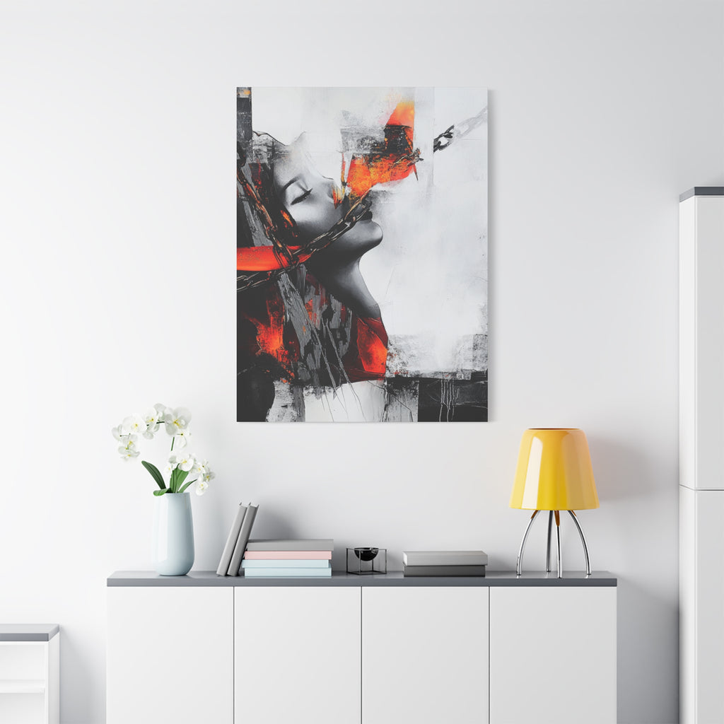 Abstract Matte Canvas Art-P14, Modern Wall Decor, Black and White Artwork for Home, Unique Gift, Contemporary Design