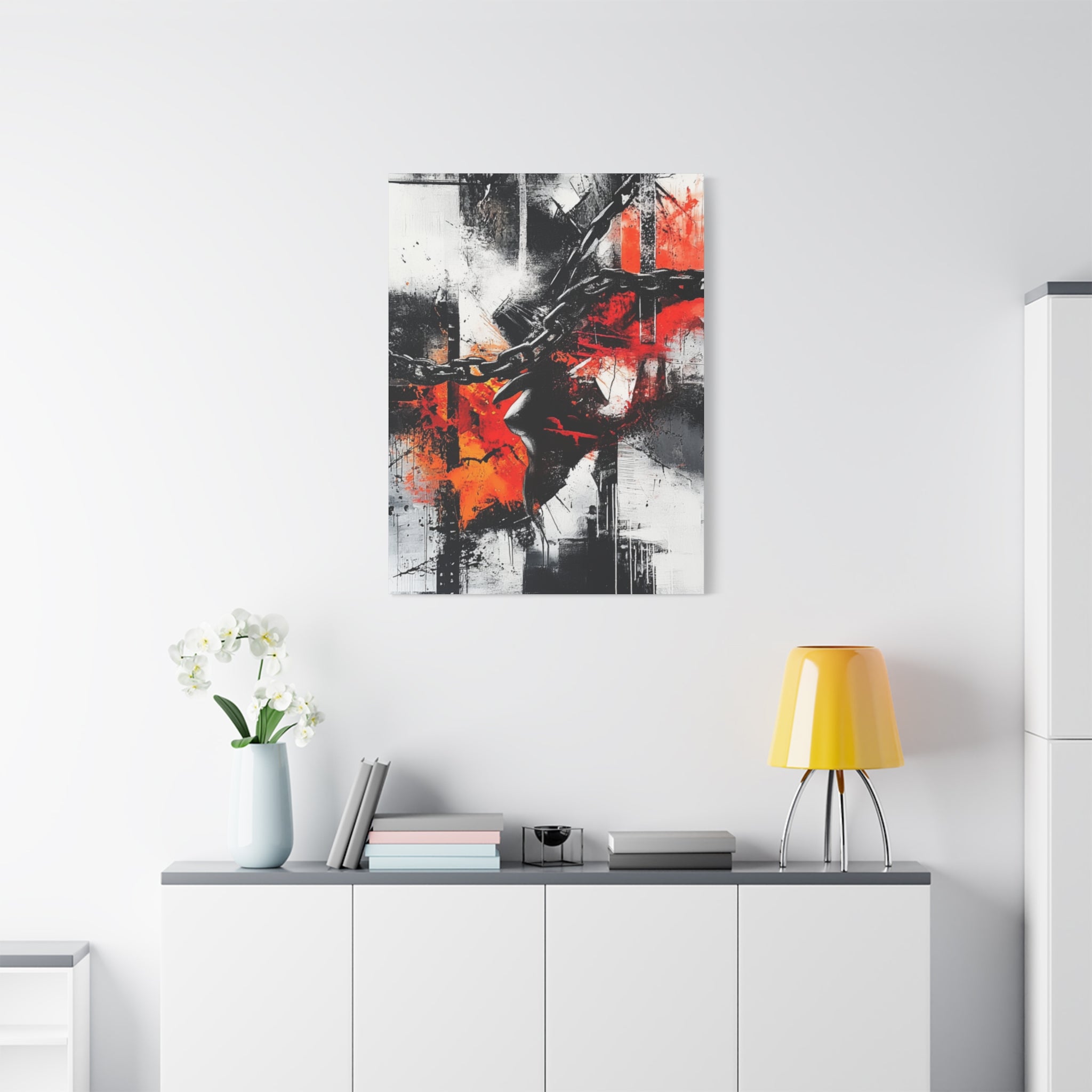 Abstract Matte Canvas Art-P13, Modern Wall Decor, Black and White Artwork for Home, Unique Gift, Contemporary Design