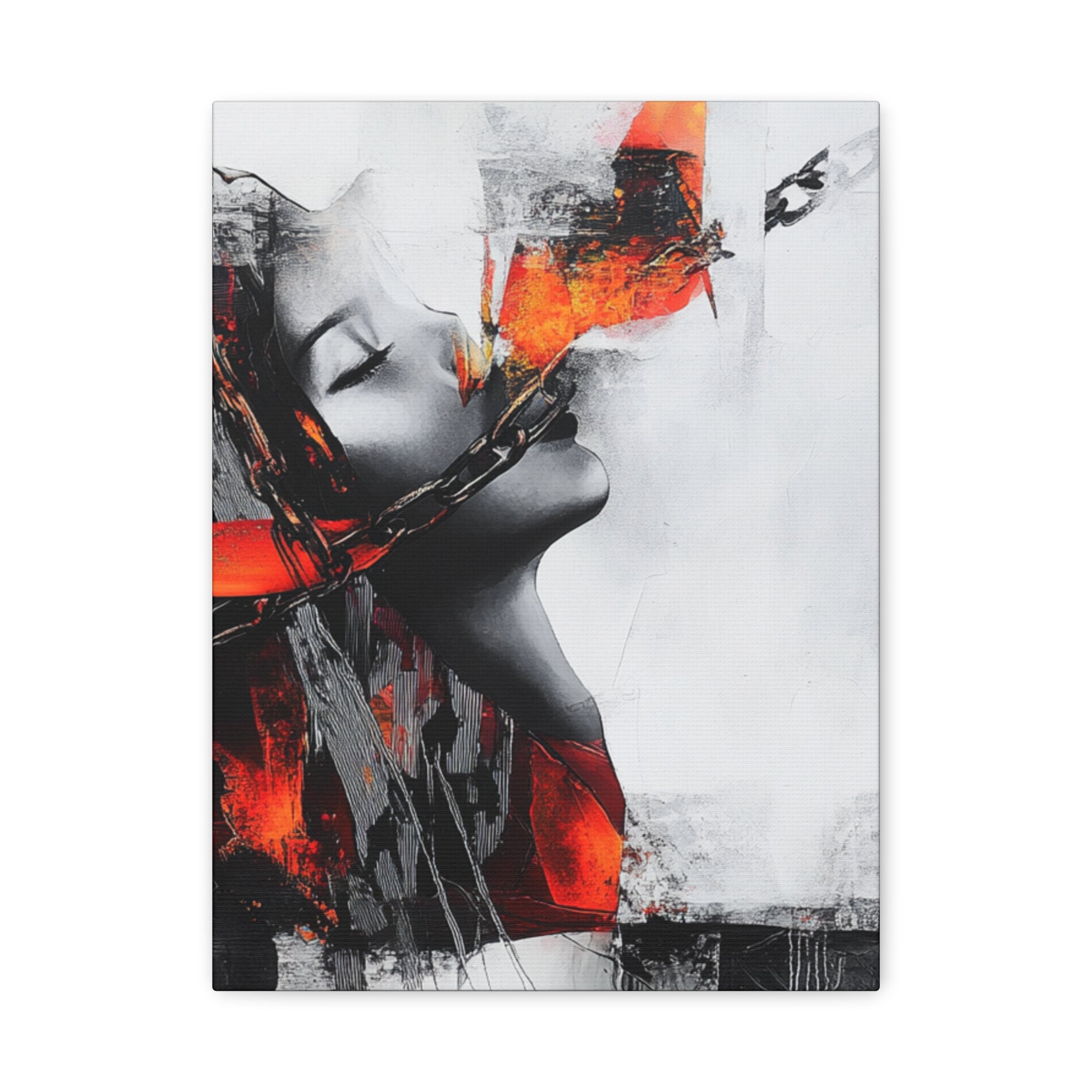 Abstract Matte Canvas Art-P14, Modern Wall Decor, Black and White Artwork for Home, Unique Gift, Contemporary Design