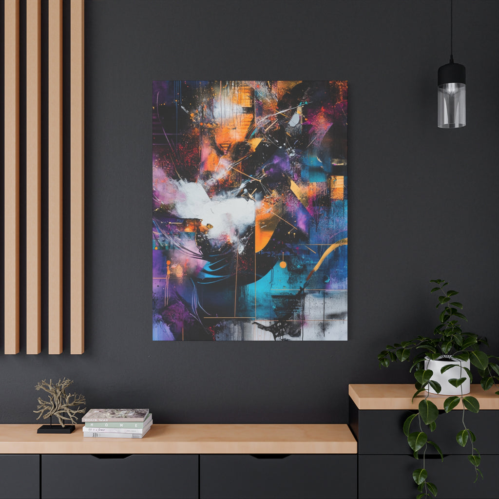 Abstract Matte Canvas Art-P7, Modern Wall Decor, Black and White Artwork for Home, Unique Gift, Contemporary Design