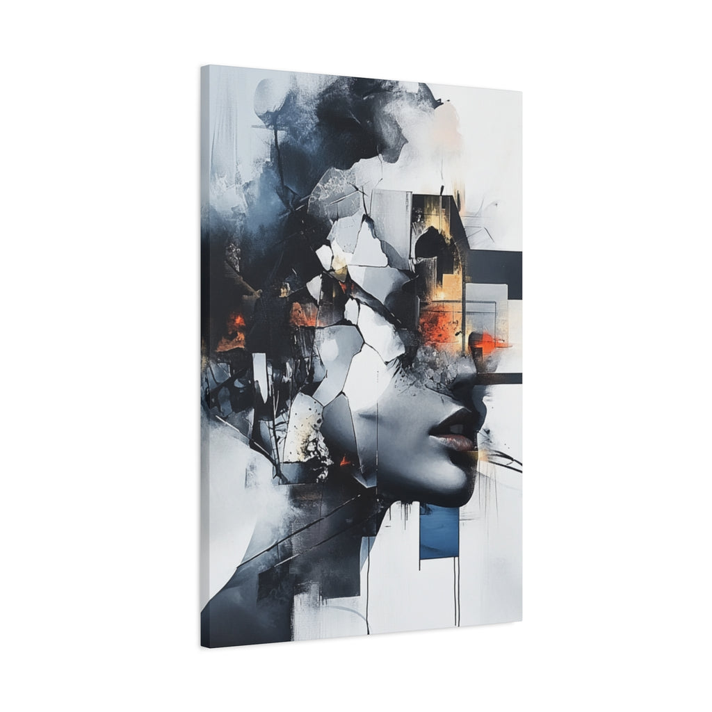 Abstract Matte Canvas Art-P4, Modern Wall Decor, Black and White Artwork for Home, Unique Gift, Contemporary Design