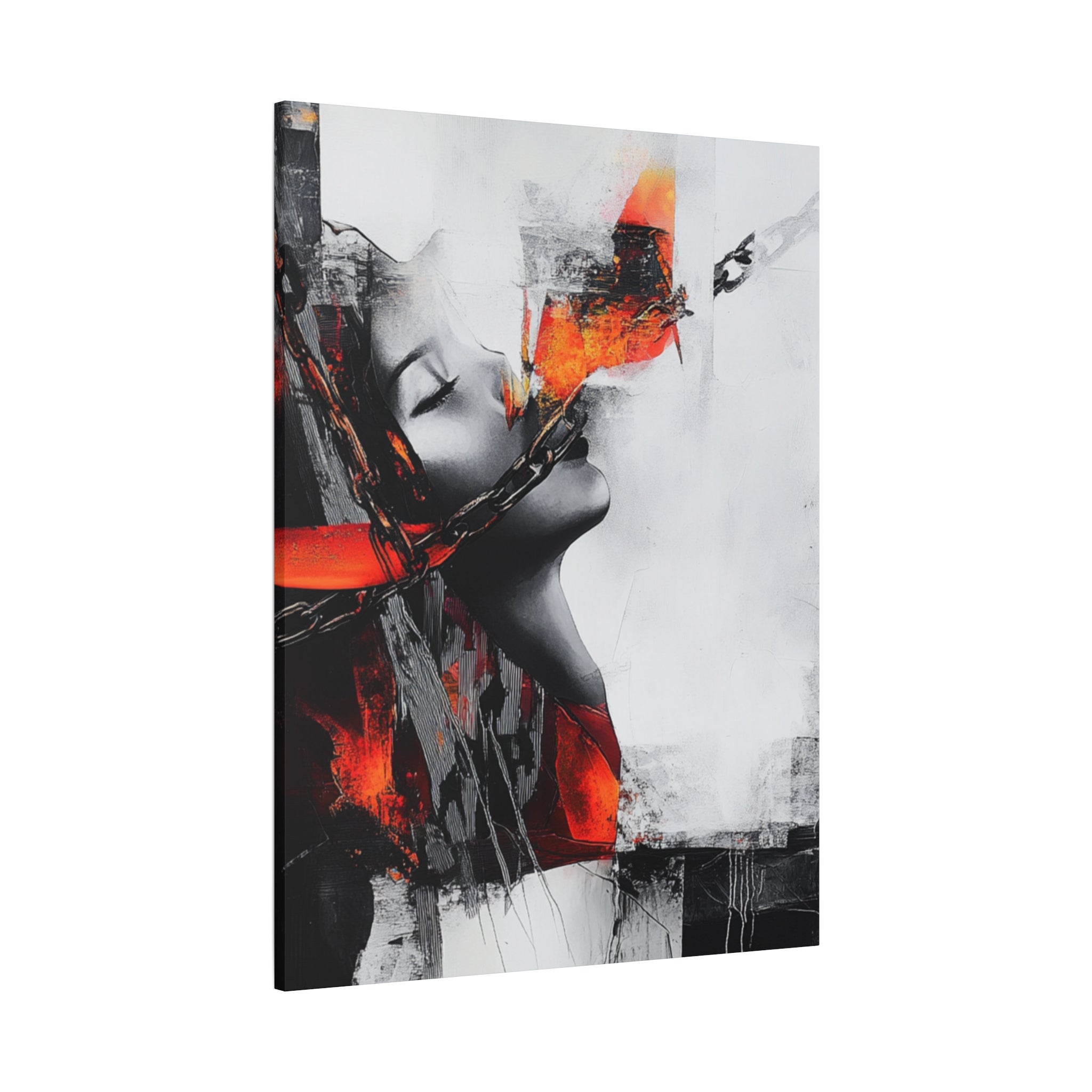 Abstract Matte Canvas Art-P14, Modern Wall Decor, Black and White Artwork for Home, Unique Gift, Contemporary Design