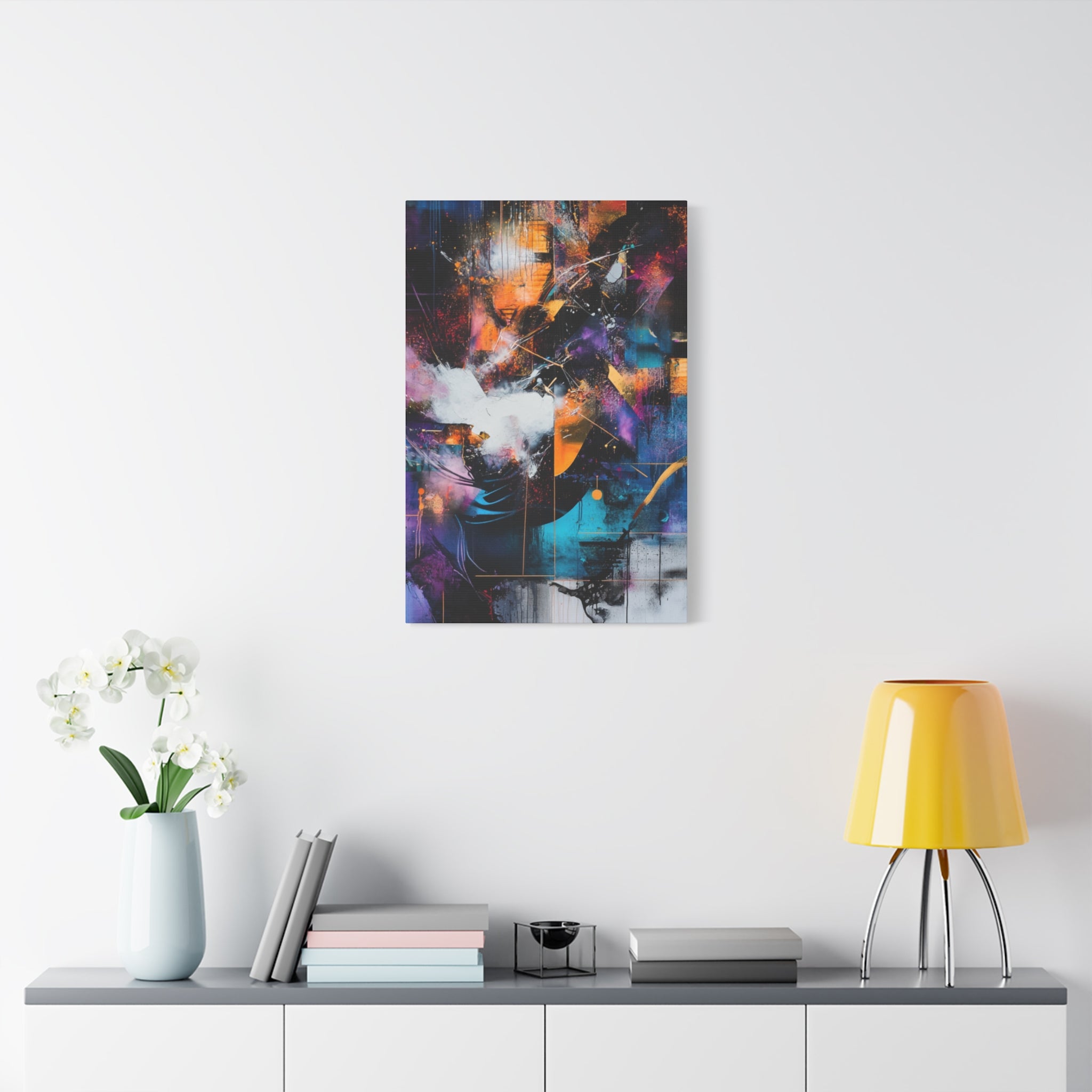 Abstract Matte Canvas Art-P7, Modern Wall Decor, Black and White Artwork for Home, Unique Gift, Contemporary Design