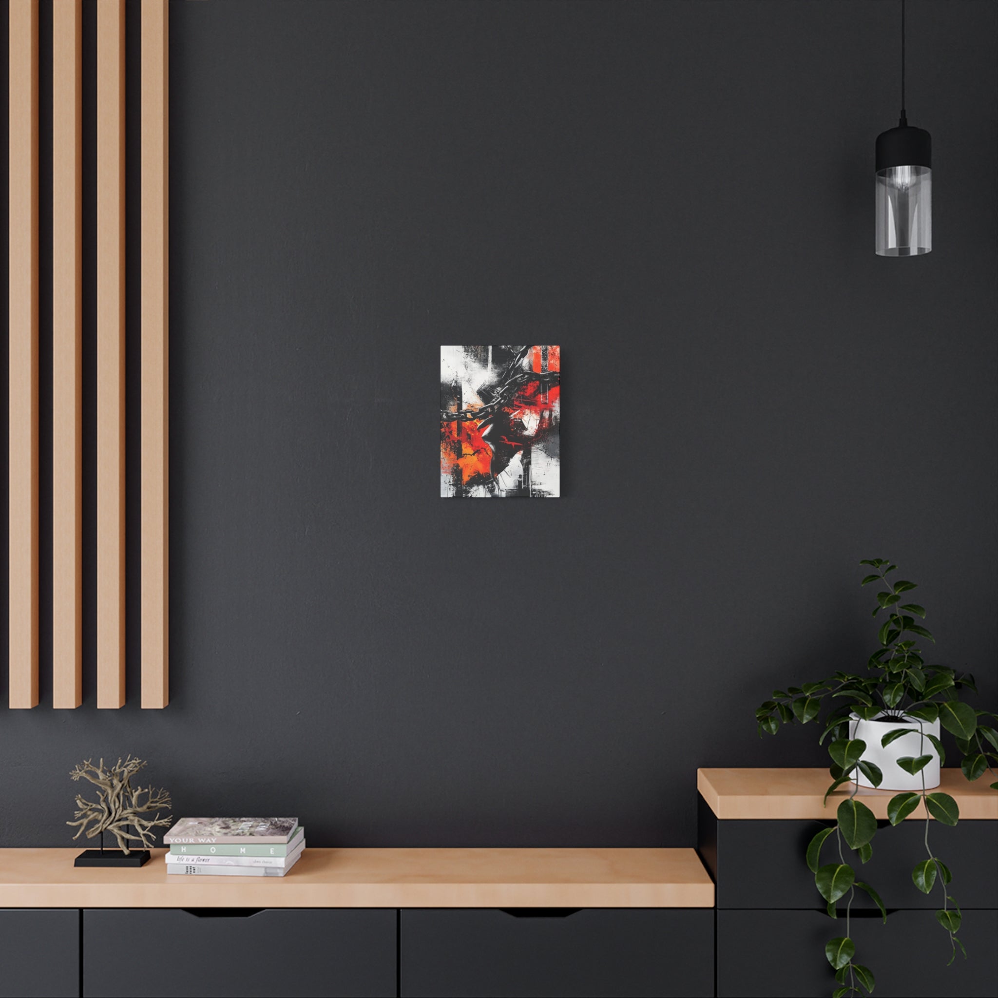 Abstract Matte Canvas Art-P13, Modern Wall Decor, Black and White Artwork for Home, Unique Gift, Contemporary Design