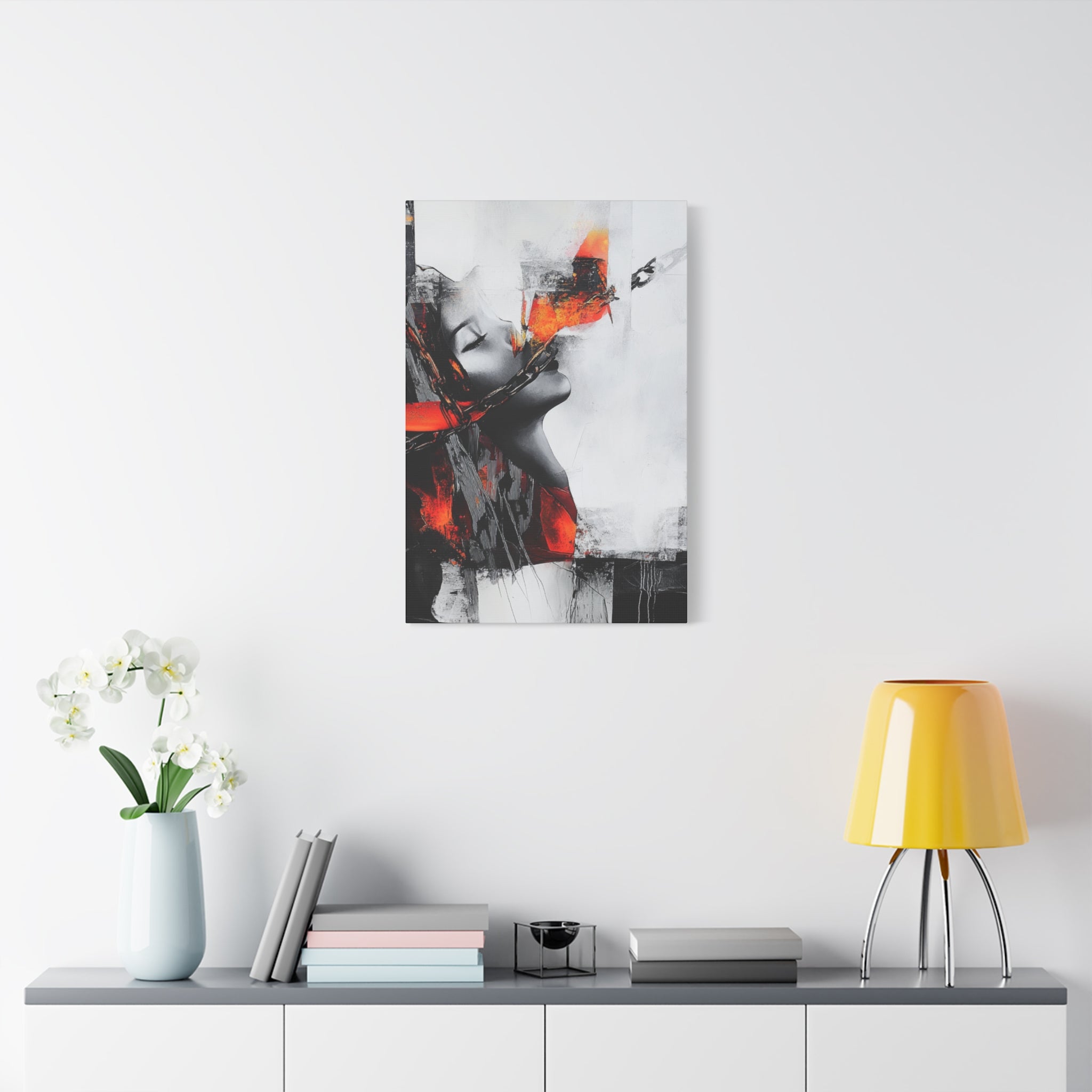 Abstract Matte Canvas Art-P14, Modern Wall Decor, Black and White Artwork for Home, Unique Gift, Contemporary Design