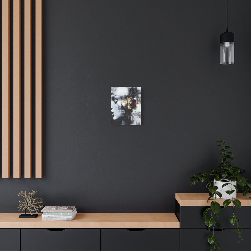 Abstract Matte Canvas Art-P3, Modern Wall Decor, Black and White Artwork for Home, Unique Gift, Contemporary Design