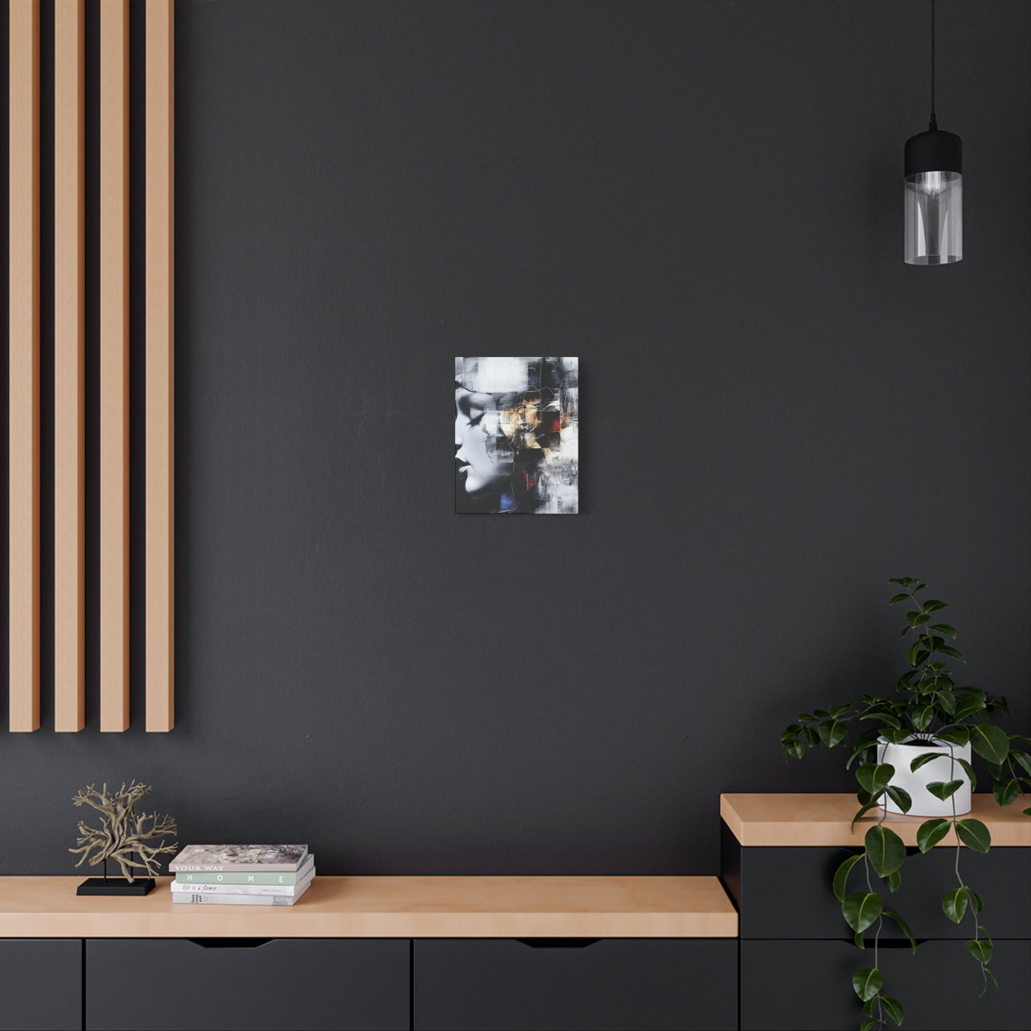Abstract Matte Canvas Art-P3, Modern Wall Decor, Black and White Artwork for Home, Unique Gift, Contemporary Design