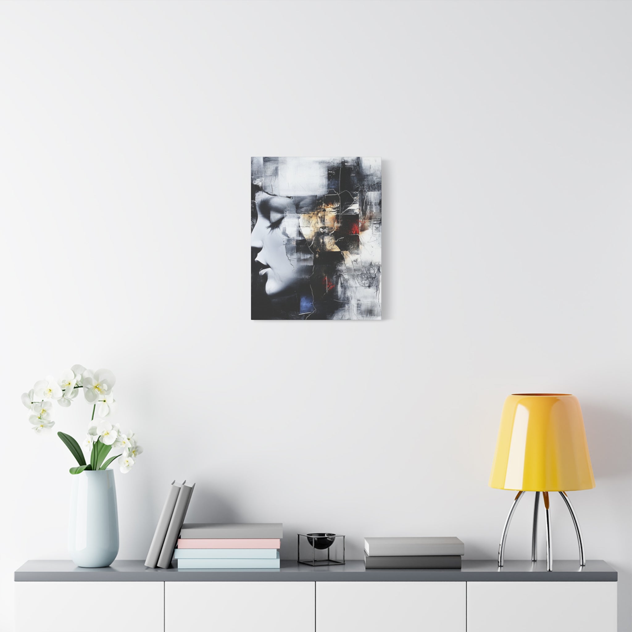 Abstract Matte Canvas Art-P3, Modern Wall Decor, Black and White Artwork for Home, Unique Gift, Contemporary Design