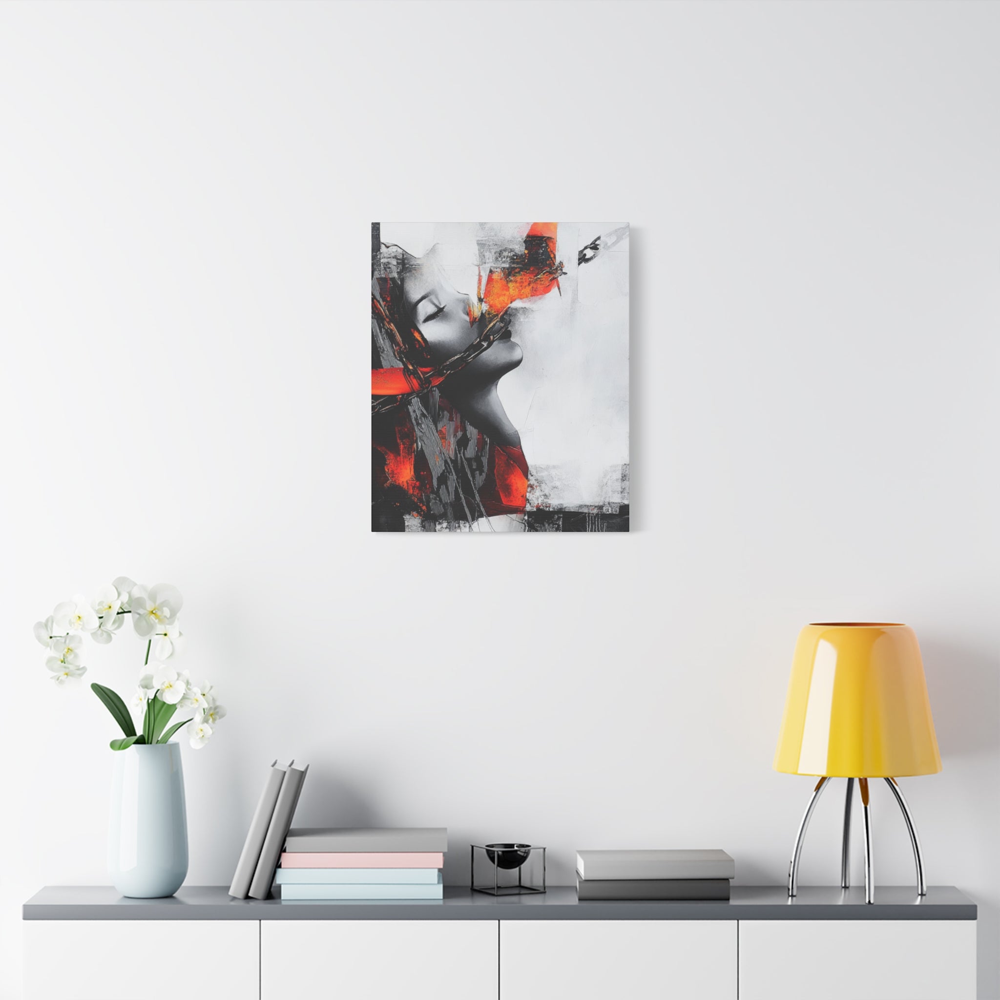Abstract Matte Canvas Art-P14, Modern Wall Decor, Black and White Artwork for Home, Unique Gift, Contemporary Design