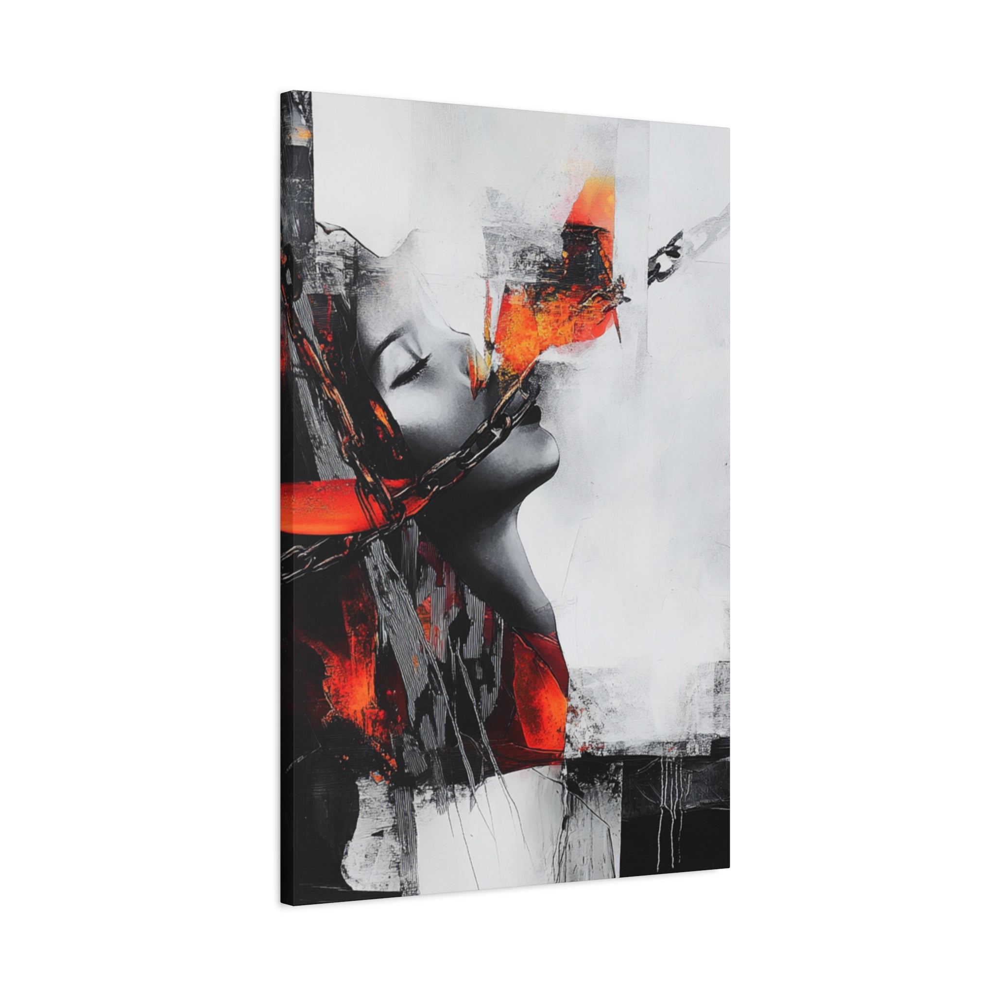 Abstract Matte Canvas Art-P14, Modern Wall Decor, Black and White Artwork for Home, Unique Gift, Contemporary Design