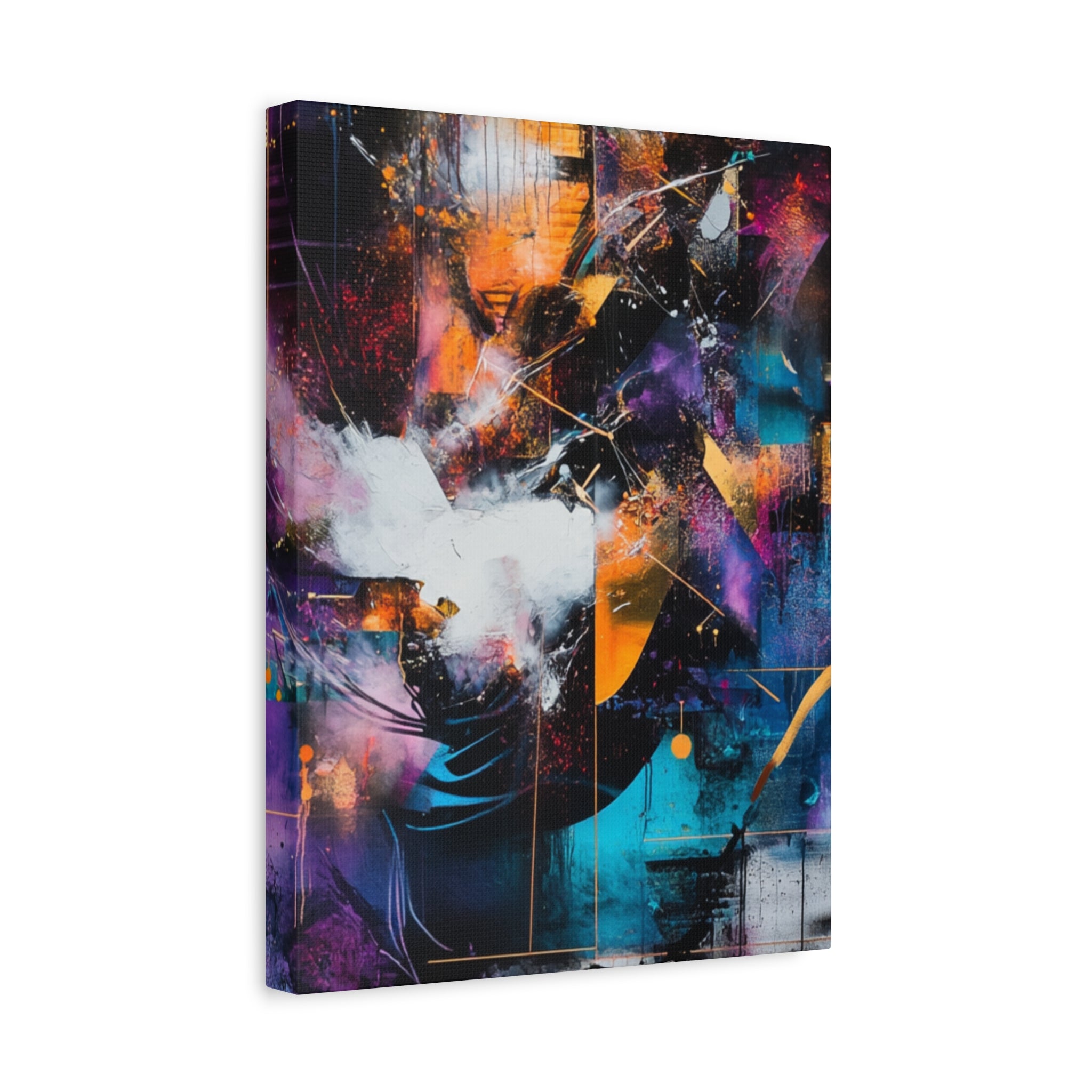 Abstract Matte Canvas Art-P7, Modern Wall Decor, Black and White Artwork for Home, Unique Gift, Contemporary Design