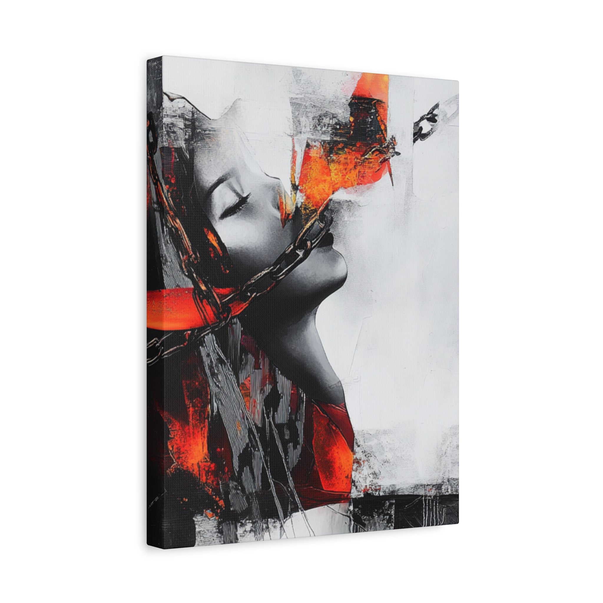 Abstract Matte Canvas Art-P14, Modern Wall Decor, Black and White Artwork for Home, Unique Gift, Contemporary Design