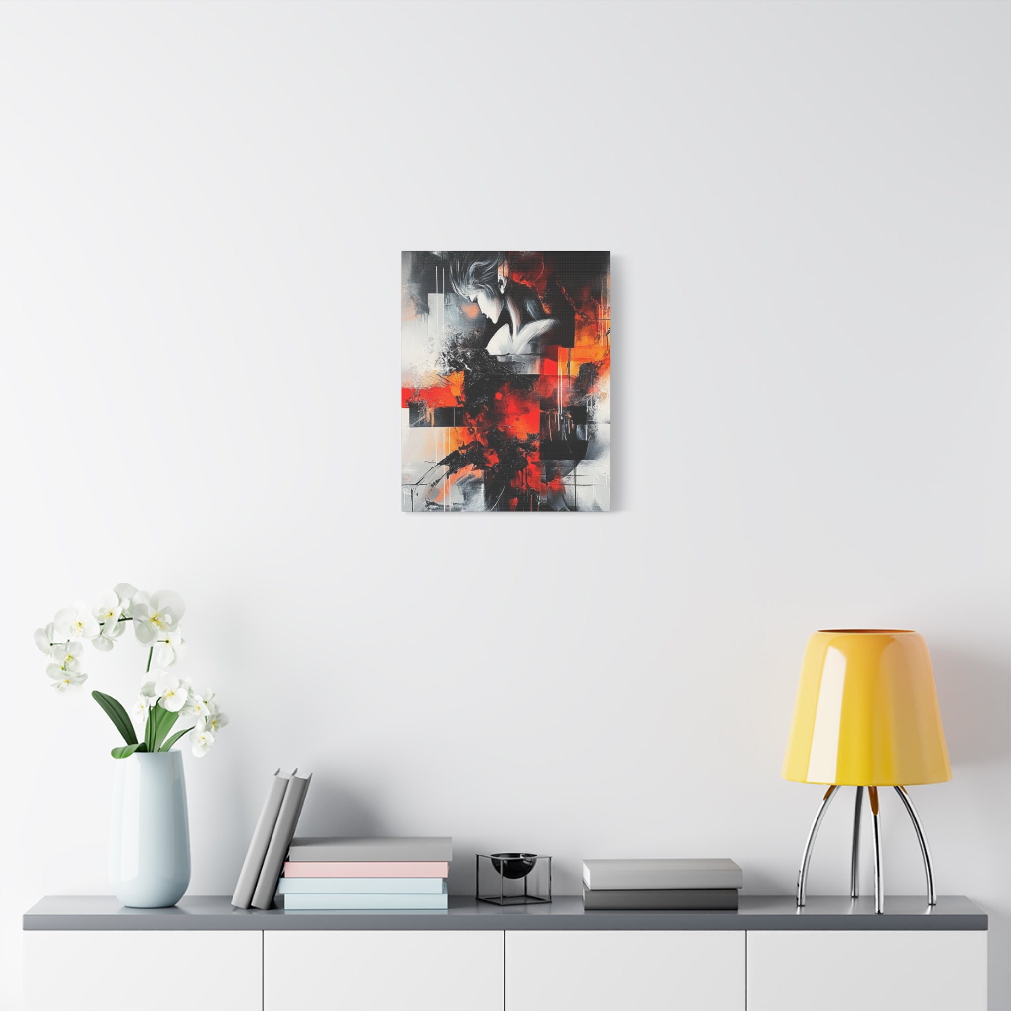 Abstract Matte Canvas Art-P12, Modern Wall Decor, Black and White Artwork for Home, Unique Gift, Contemporary Design
