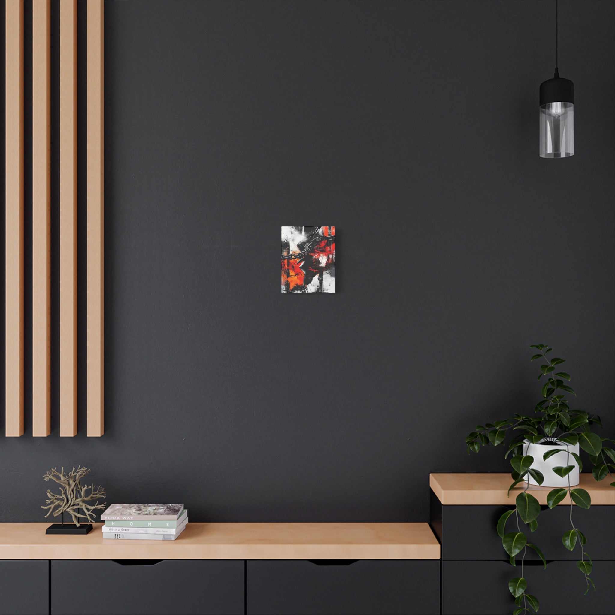 Abstract Matte Canvas Art-P13, Modern Wall Decor, Black and White Artwork for Home, Unique Gift, Contemporary Design