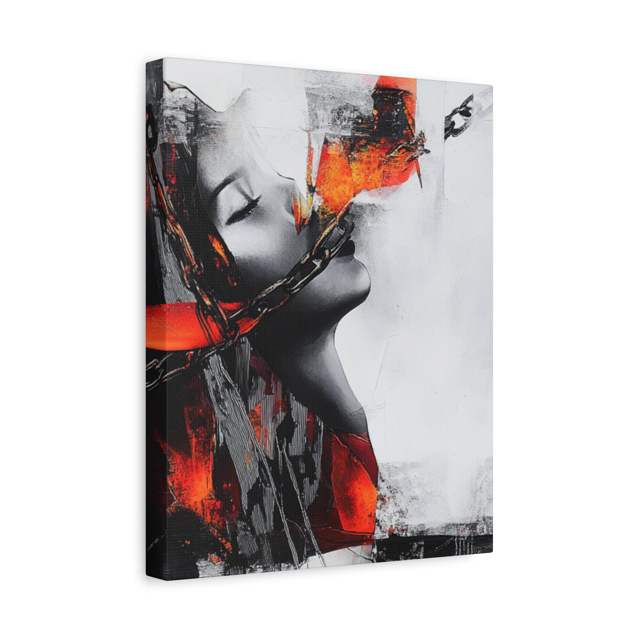 Abstract Matte Canvas Art-P14, Modern Wall Decor, Black and White Artwork for Home, Unique Gift, Contemporary Design