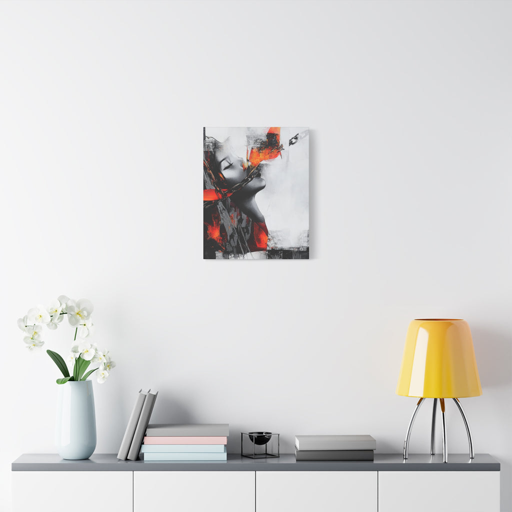 Abstract Matte Canvas Art-P14, Modern Wall Decor, Black and White Artwork for Home, Unique Gift, Contemporary Design