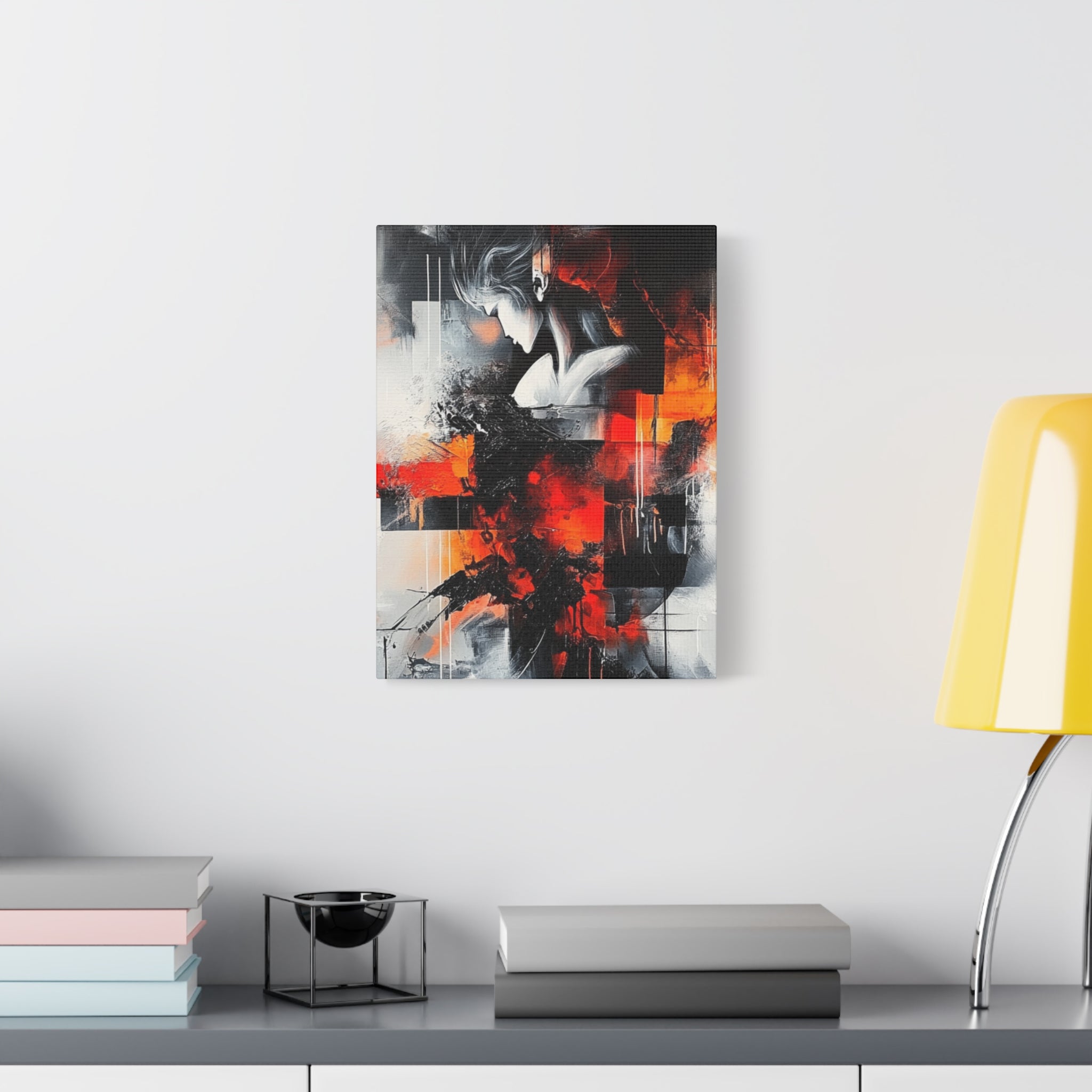 Abstract Matte Canvas Art-P12, Modern Wall Decor, Black and White Artwork for Home, Unique Gift, Contemporary Design
