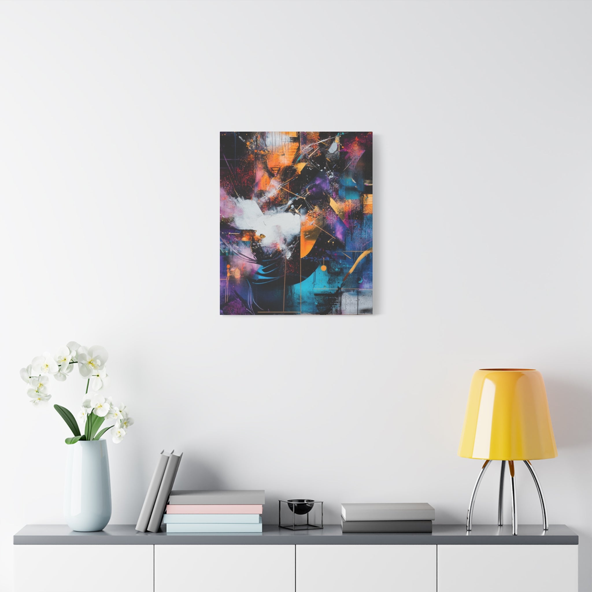 Abstract Matte Canvas Art-P7, Modern Wall Decor, Black and White Artwork for Home, Unique Gift, Contemporary Design