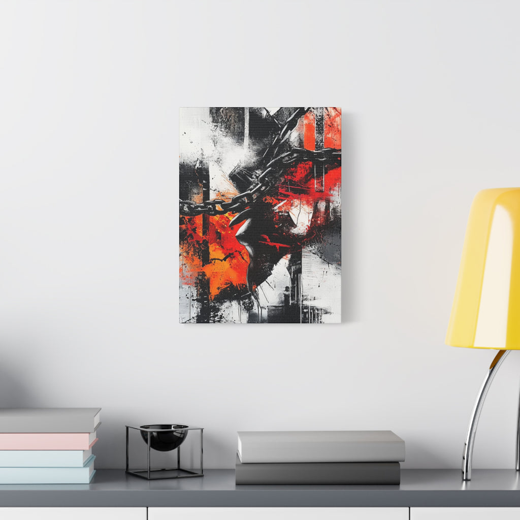 Abstract Matte Canvas Art-P13, Modern Wall Decor, Black and White Artwork for Home, Unique Gift, Contemporary Design