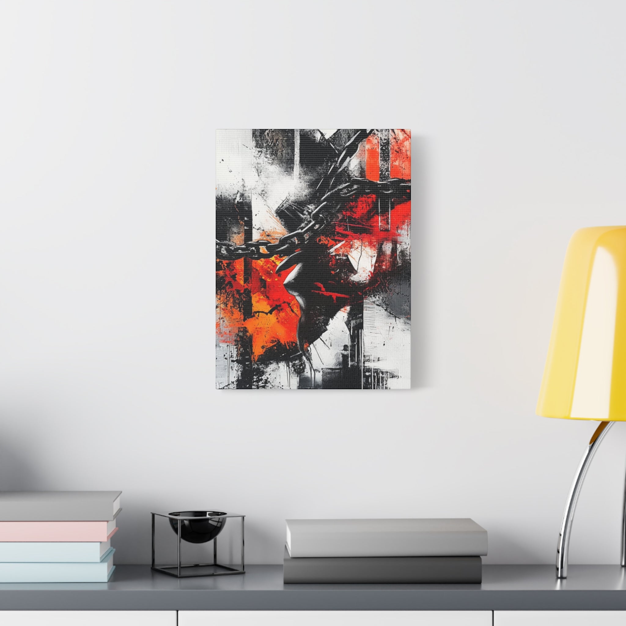 Abstract Matte Canvas Art-P13, Modern Wall Decor, Black and White Artwork for Home, Unique Gift, Contemporary Design