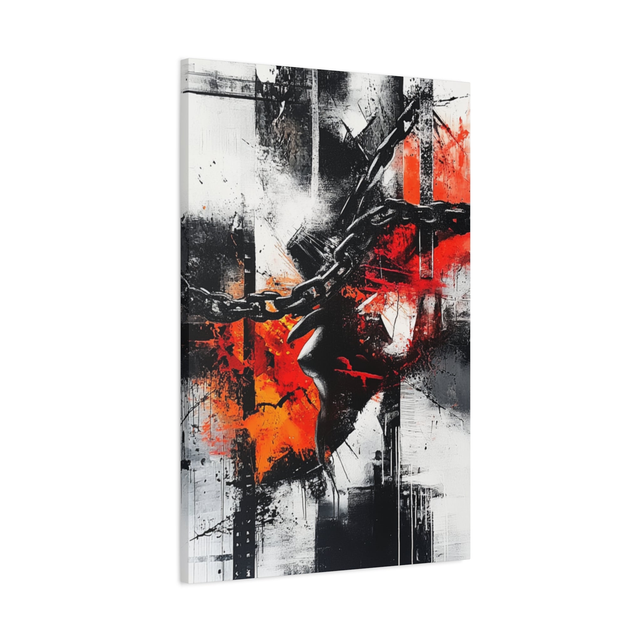 Abstract Matte Canvas Art-P13, Modern Wall Decor, Black and White Artwork for Home, Unique Gift, Contemporary Design