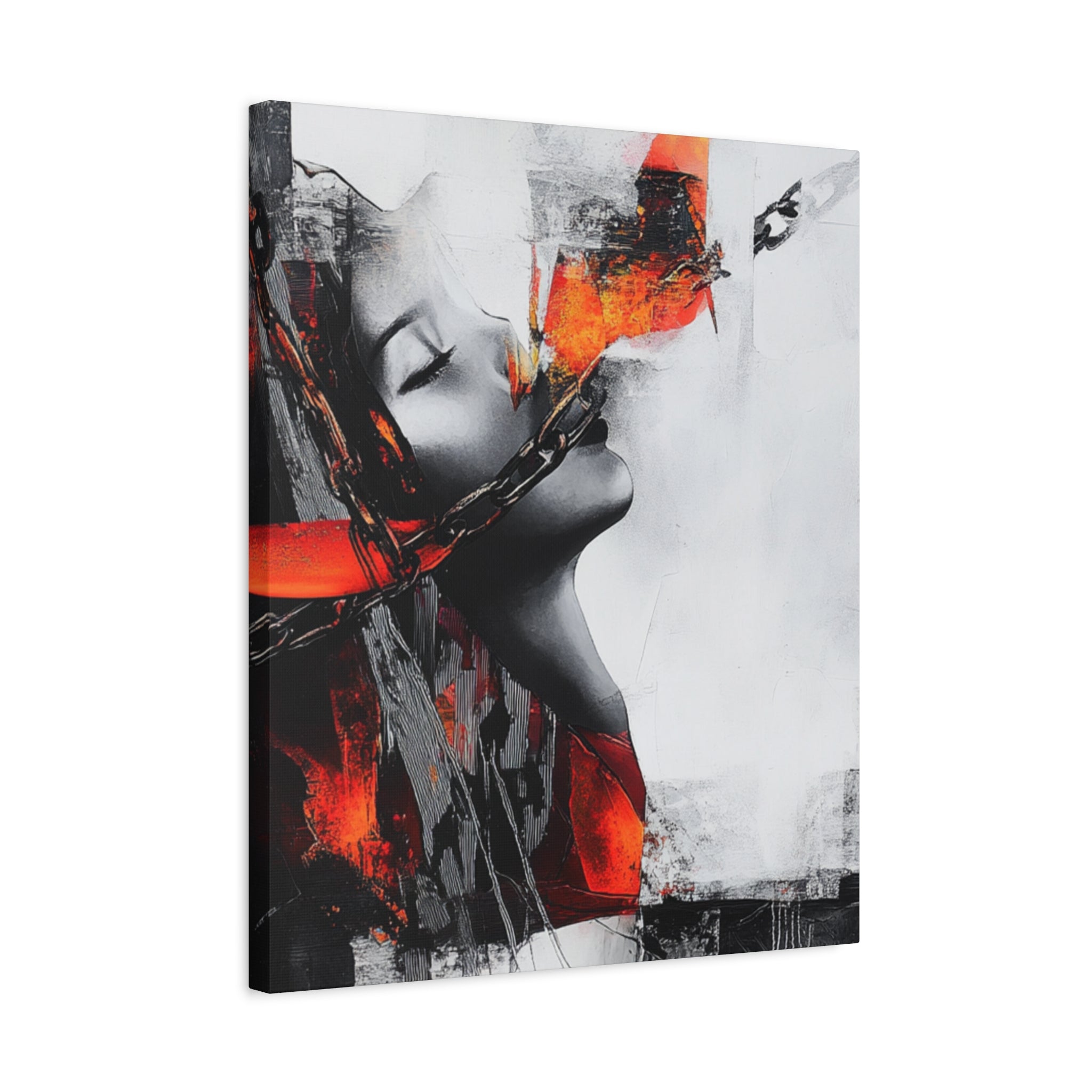 Abstract Matte Canvas Art-P14, Modern Wall Decor, Black and White Artwork for Home, Unique Gift, Contemporary Design