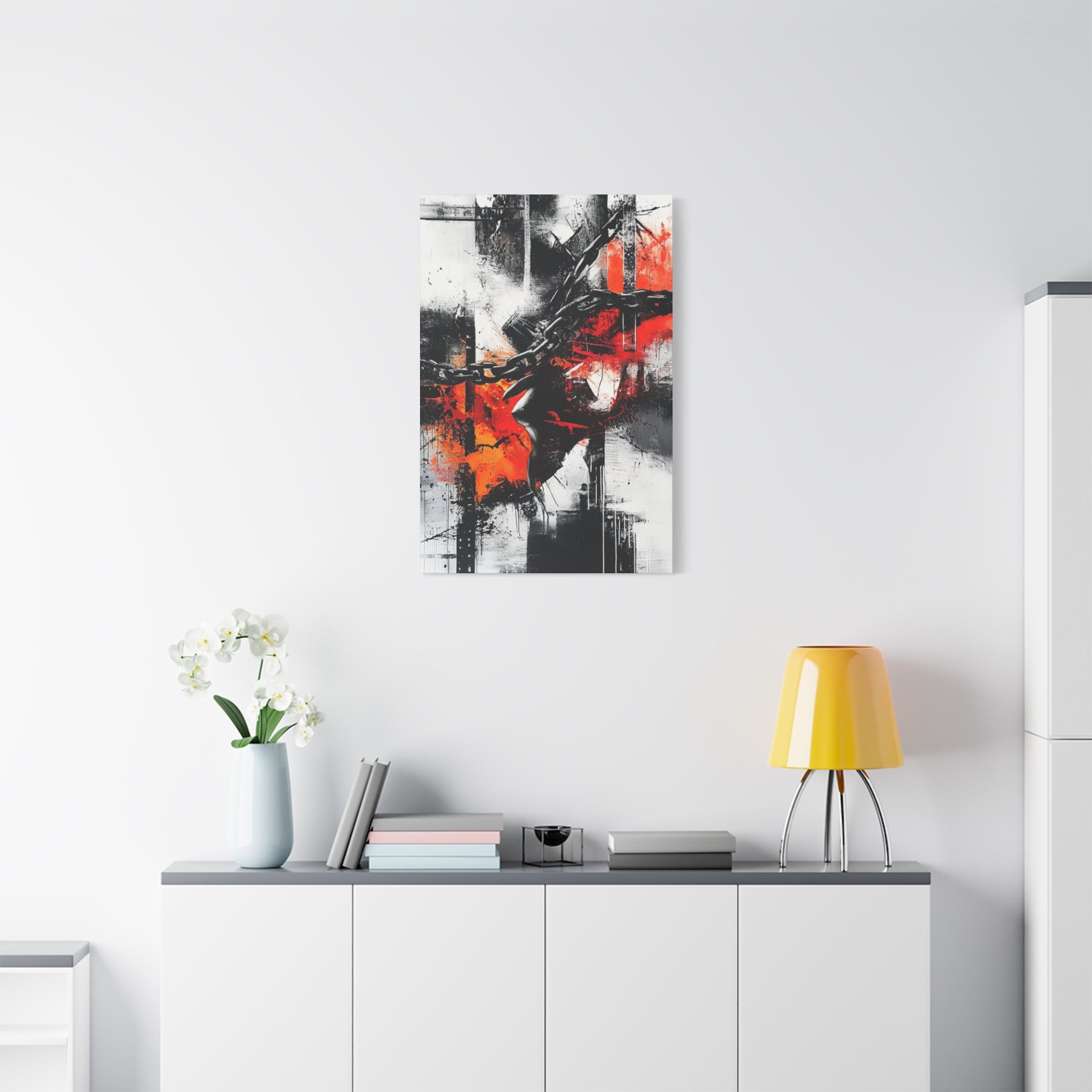 Abstract Matte Canvas Art-P13, Modern Wall Decor, Black and White Artwork for Home, Unique Gift, Contemporary Design