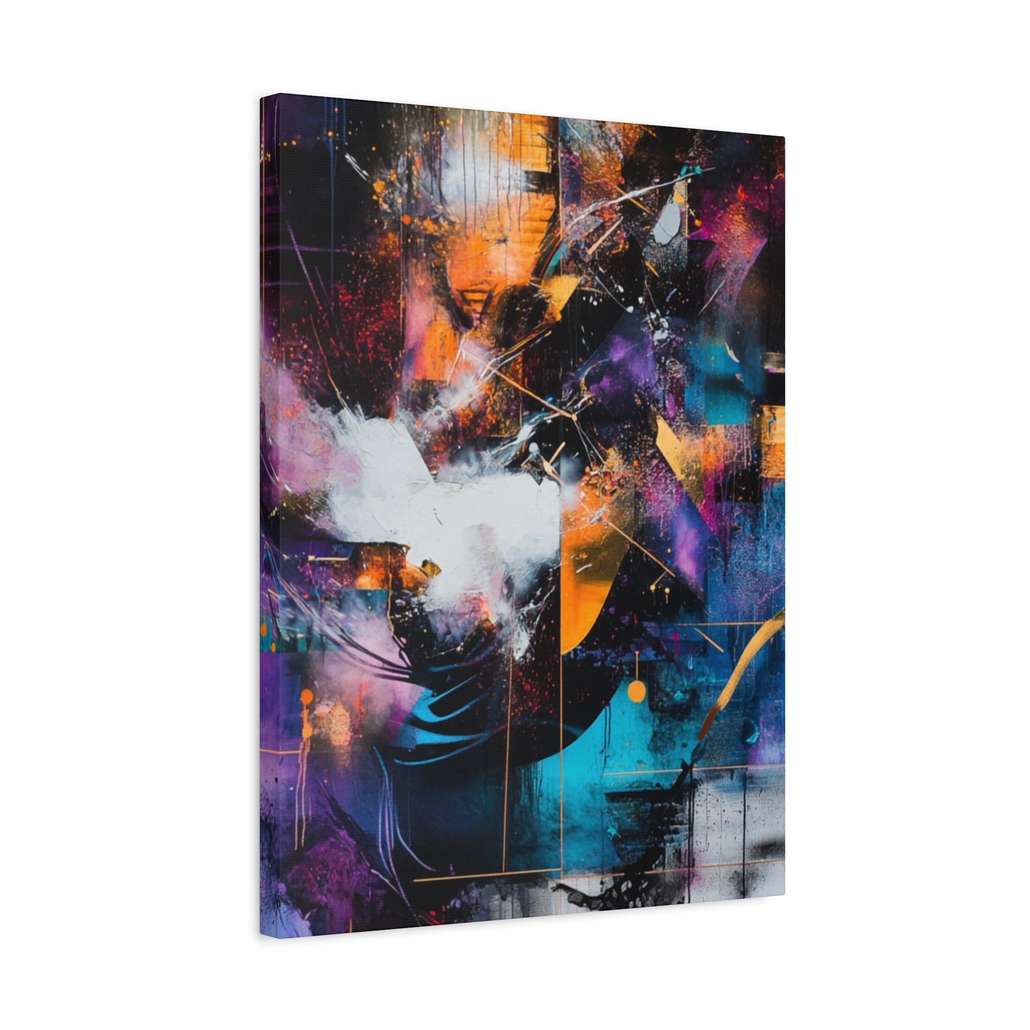 Abstract Matte Canvas Art-P7, Modern Wall Decor, Black and White Artwork for Home, Unique Gift, Contemporary Design