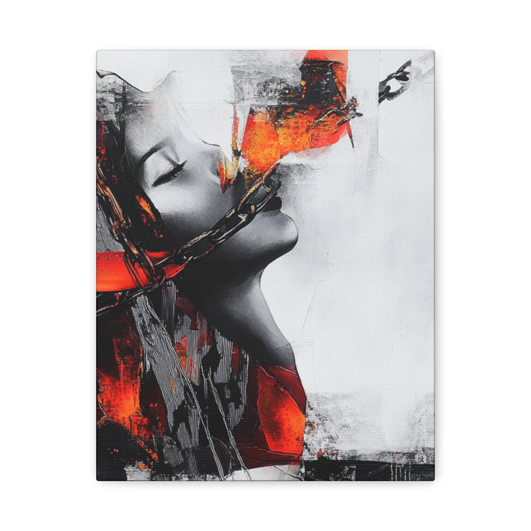 Abstract Matte Canvas Art-P14, Modern Wall Decor, Black and White Artwork for Home, Unique Gift, Contemporary Design