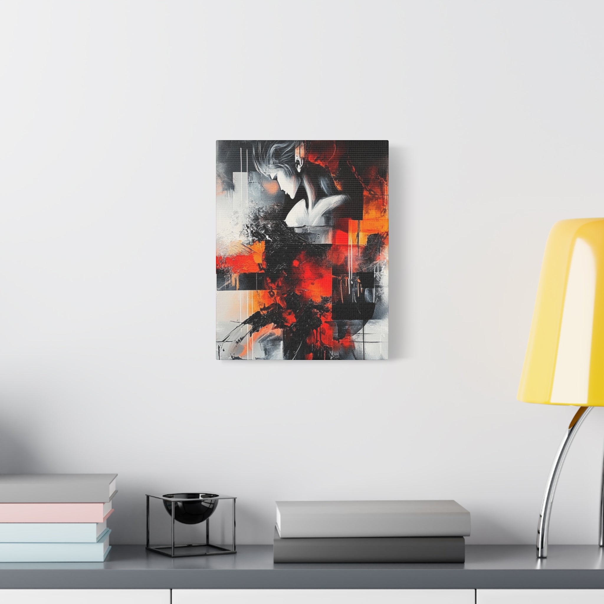 Abstract Matte Canvas Art-P12, Modern Wall Decor, Black and White Artwork for Home, Unique Gift, Contemporary Design