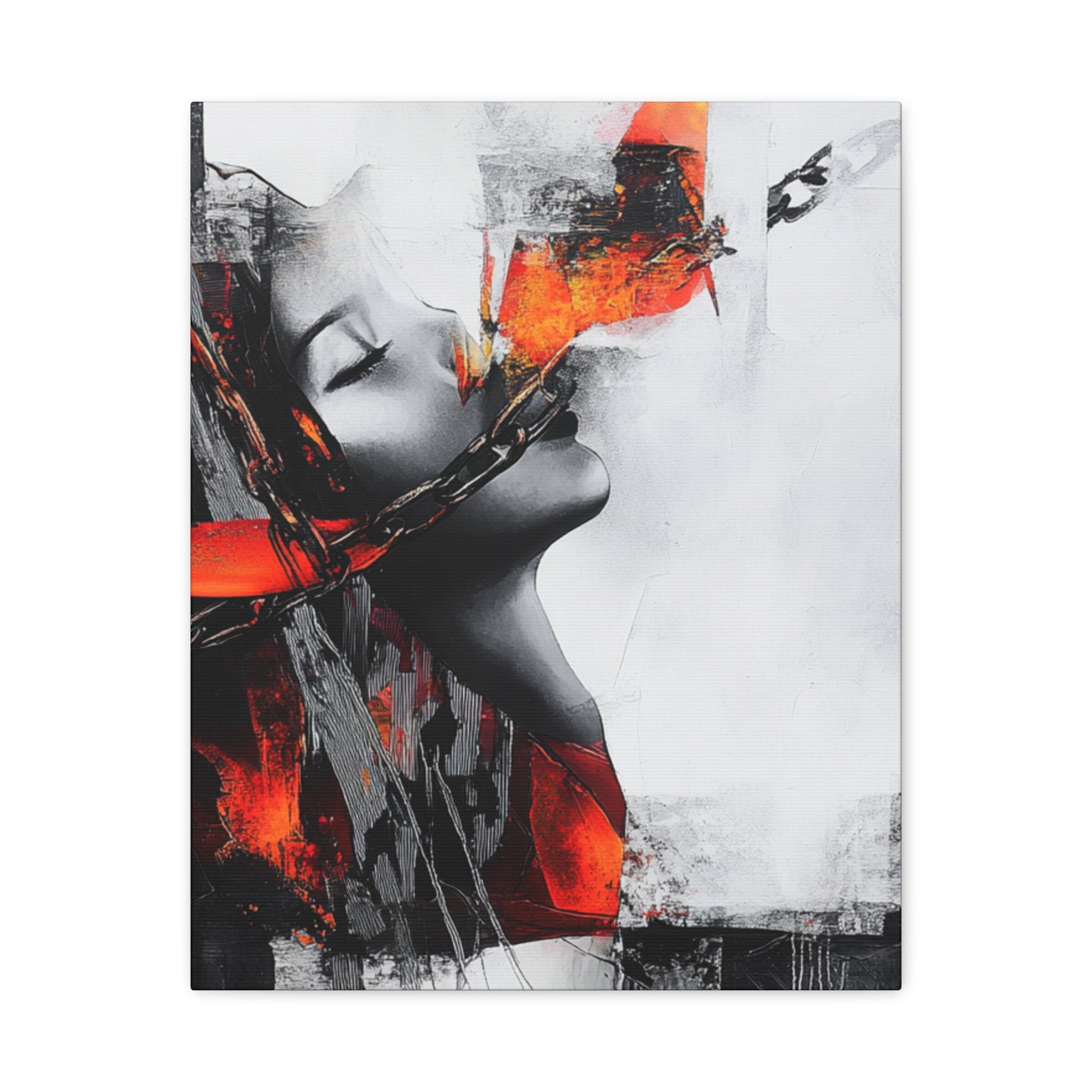 Abstract Matte Canvas Art-P14, Modern Wall Decor, Black and White Artwork for Home, Unique Gift, Contemporary Design