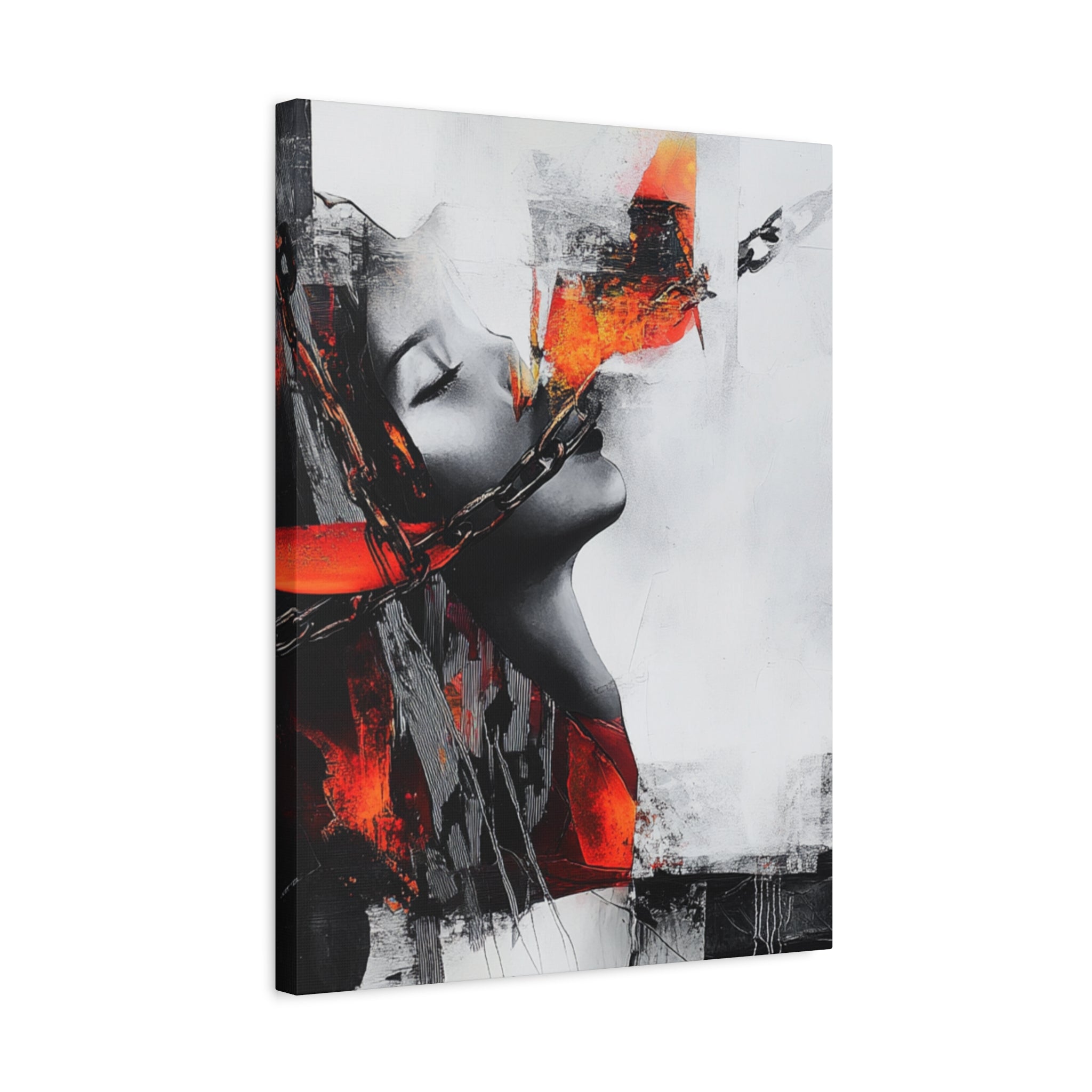 Abstract Matte Canvas Art-P14, Modern Wall Decor, Black and White Artwork for Home, Unique Gift, Contemporary Design