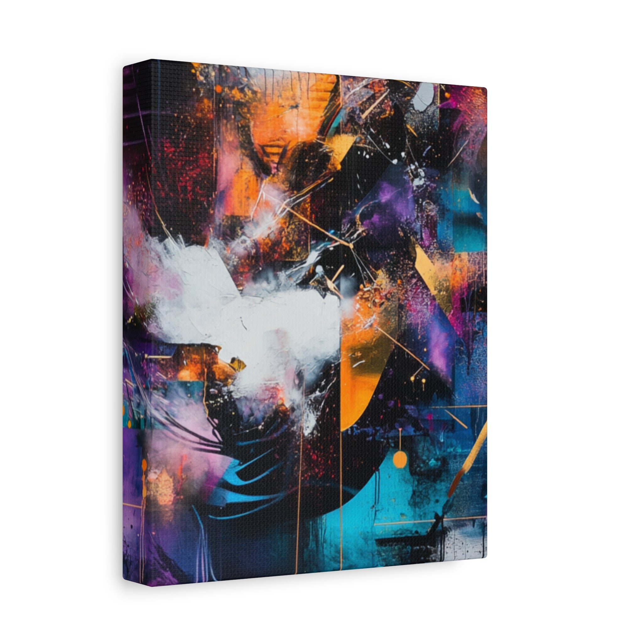 Abstract Matte Canvas Art-P7, Modern Wall Decor, Black and White Artwork for Home, Unique Gift, Contemporary Design