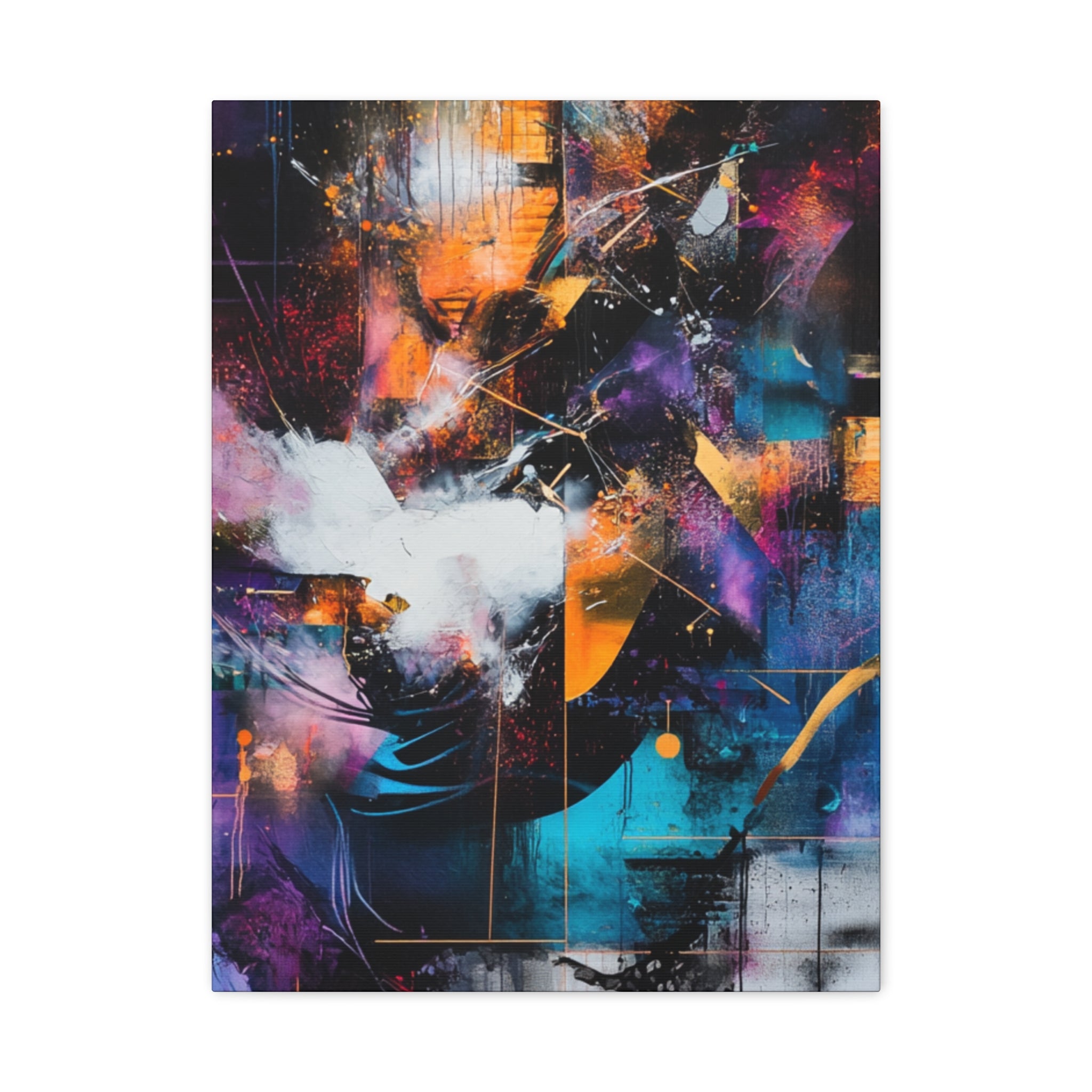 Abstract Matte Canvas Art-P7, Modern Wall Decor, Black and White Artwork for Home, Unique Gift, Contemporary Design