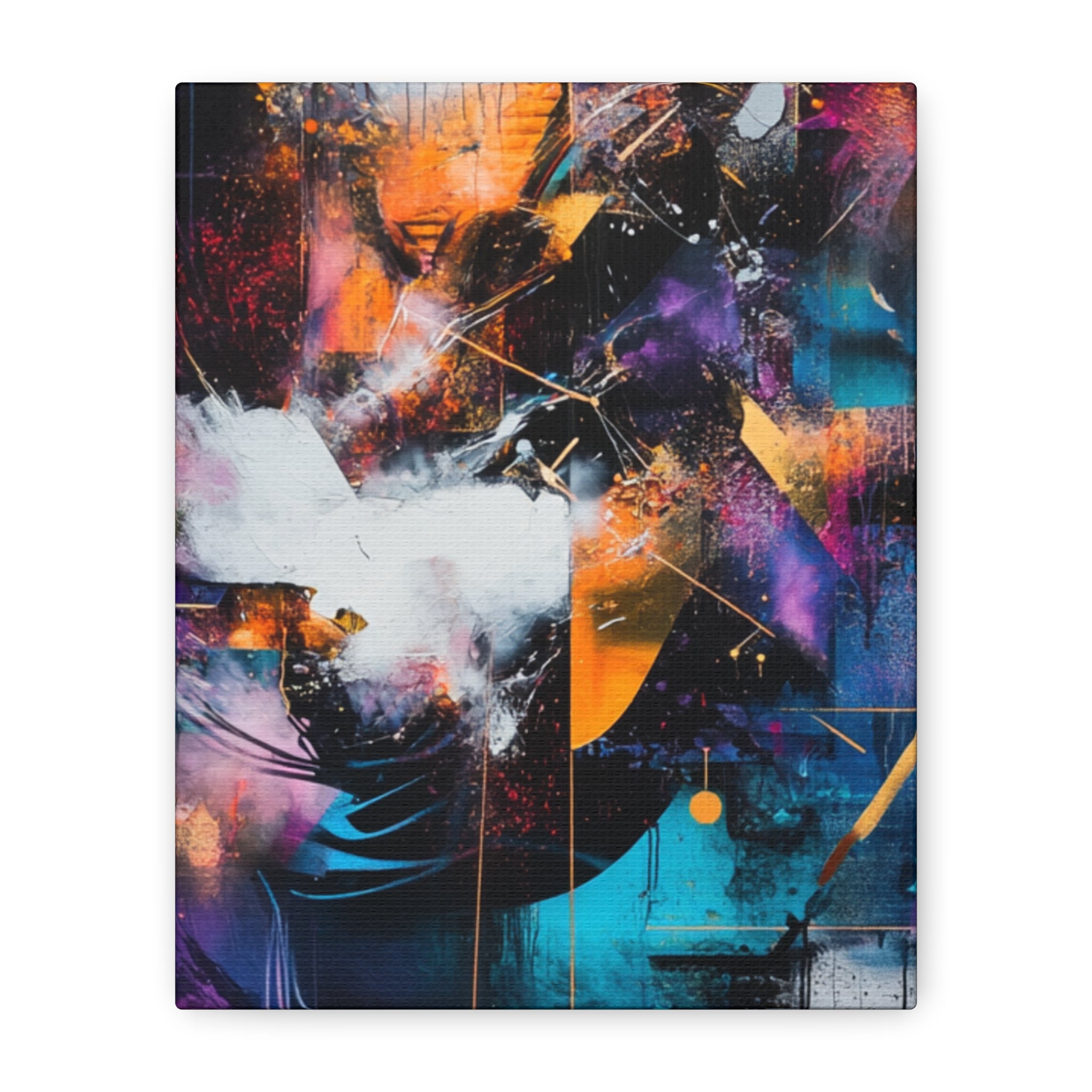 Abstract Matte Canvas Art-P7, Modern Wall Decor, Black and White Artwork for Home, Unique Gift, Contemporary Design