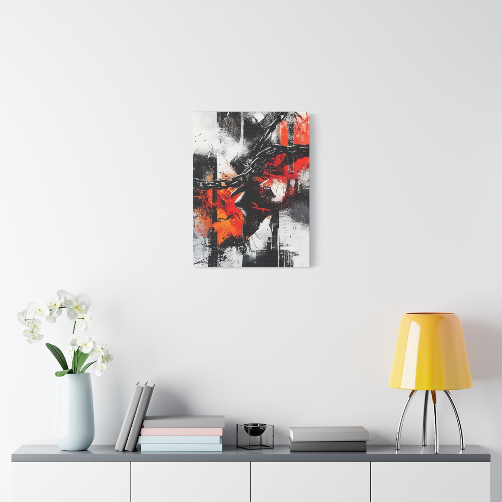 Abstract Matte Canvas Art-P13, Modern Wall Decor, Black and White Artwork for Home, Unique Gift, Contemporary Design