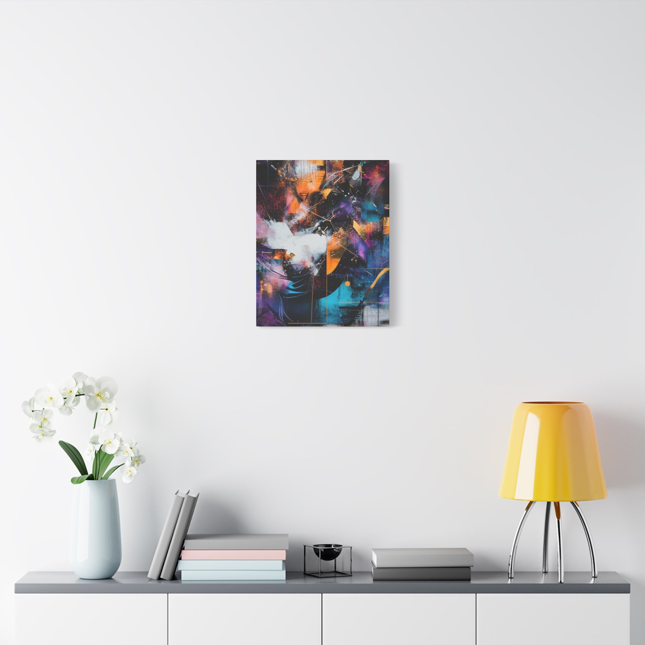 Abstract Matte Canvas Art-P7, Modern Wall Decor, Black and White Artwork for Home, Unique Gift, Contemporary Design