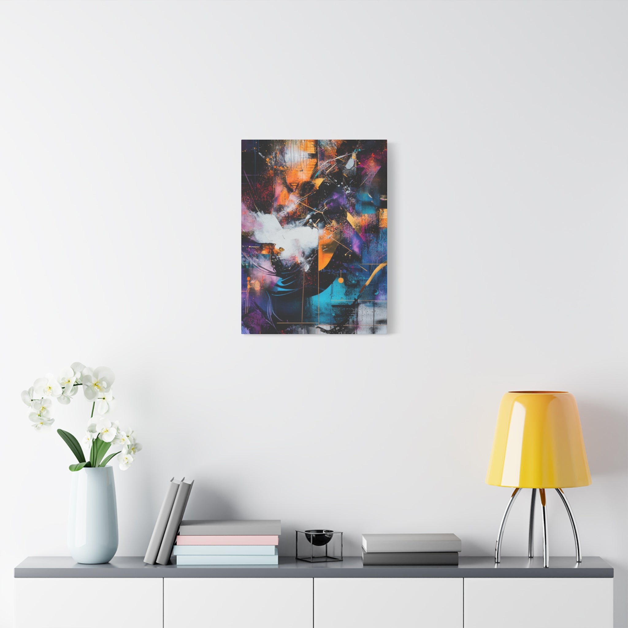 Abstract Matte Canvas Art-P7, Modern Wall Decor, Black and White Artwork for Home, Unique Gift, Contemporary Design