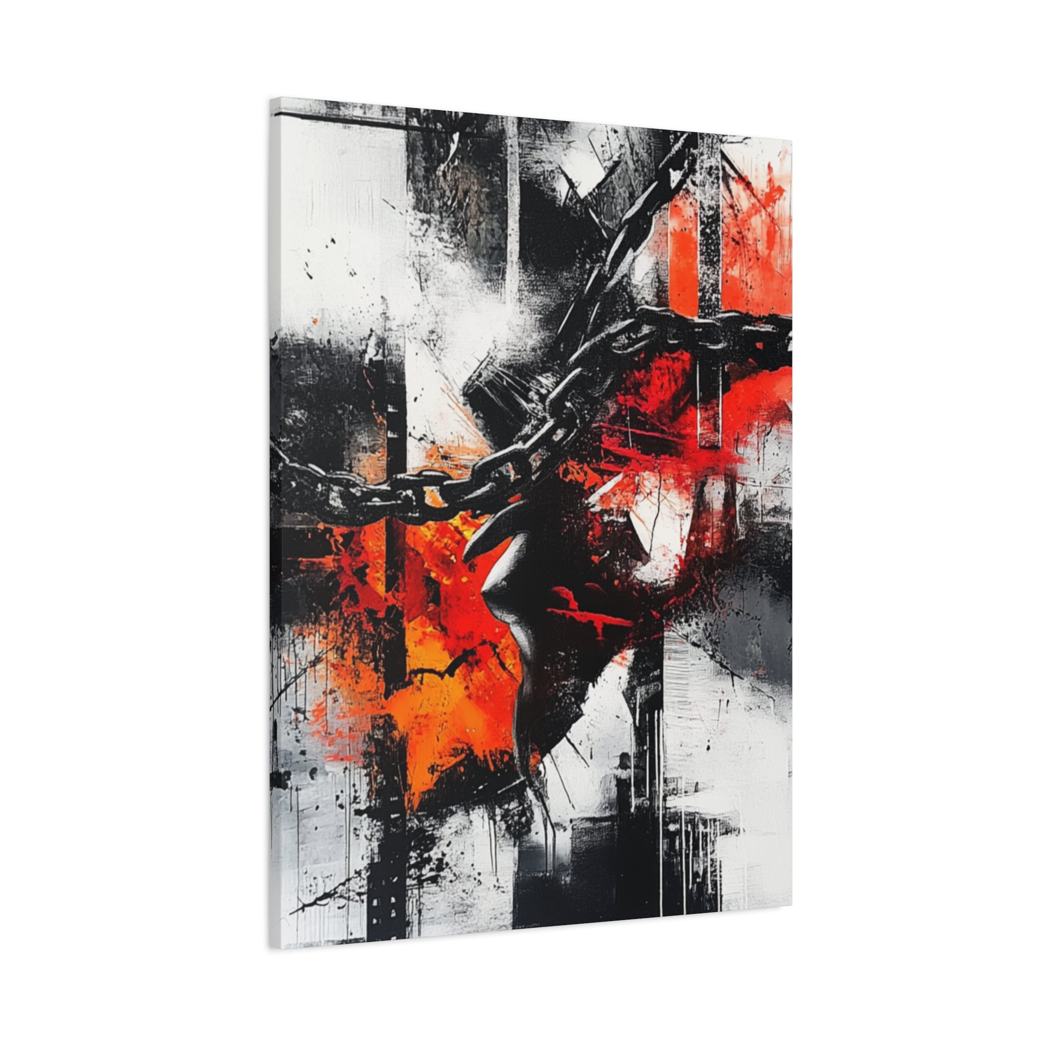 Abstract Matte Canvas Art-P13, Modern Wall Decor, Black and White Artwork for Home, Unique Gift, Contemporary Design