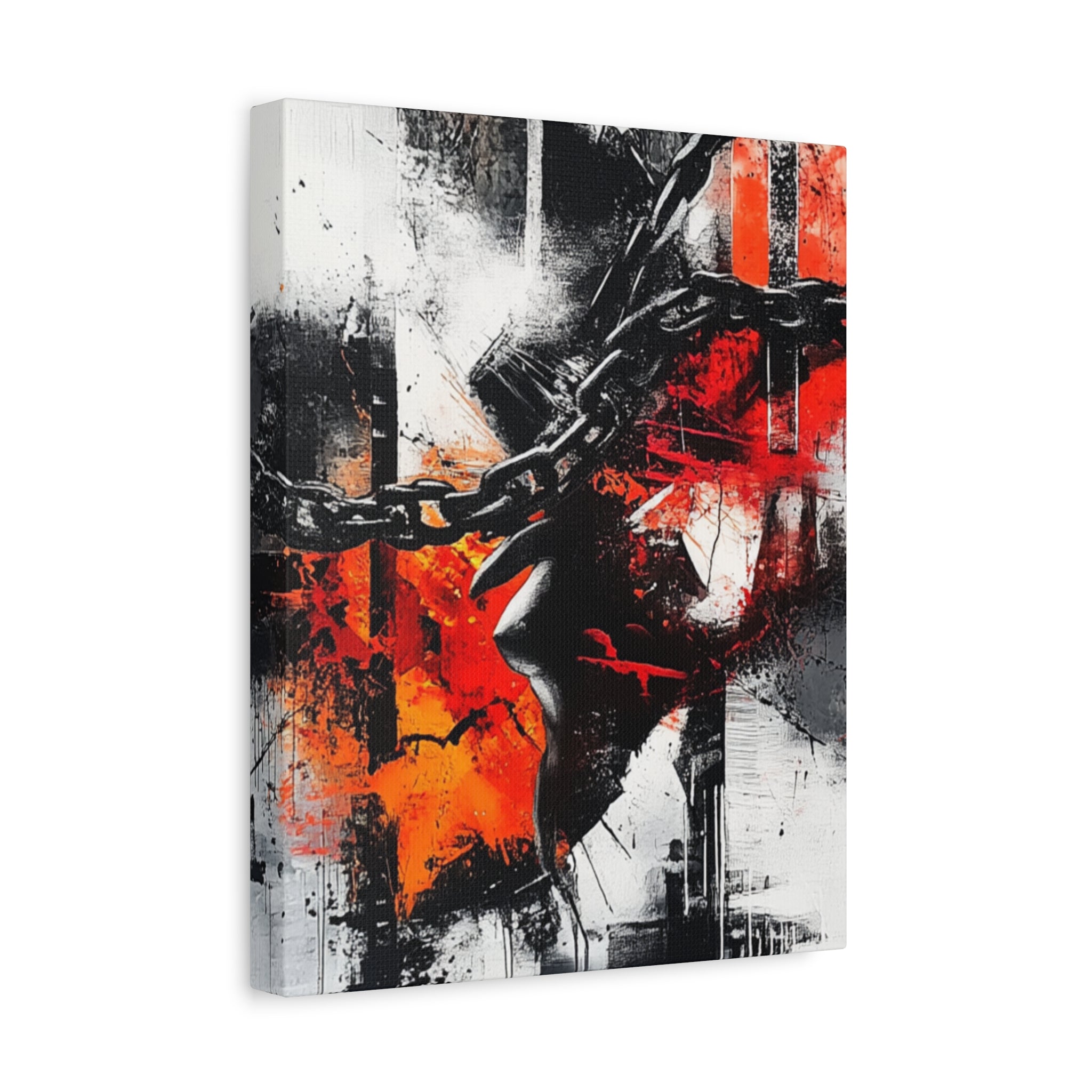 Breaking chains, demanding truth—surrender to strength.