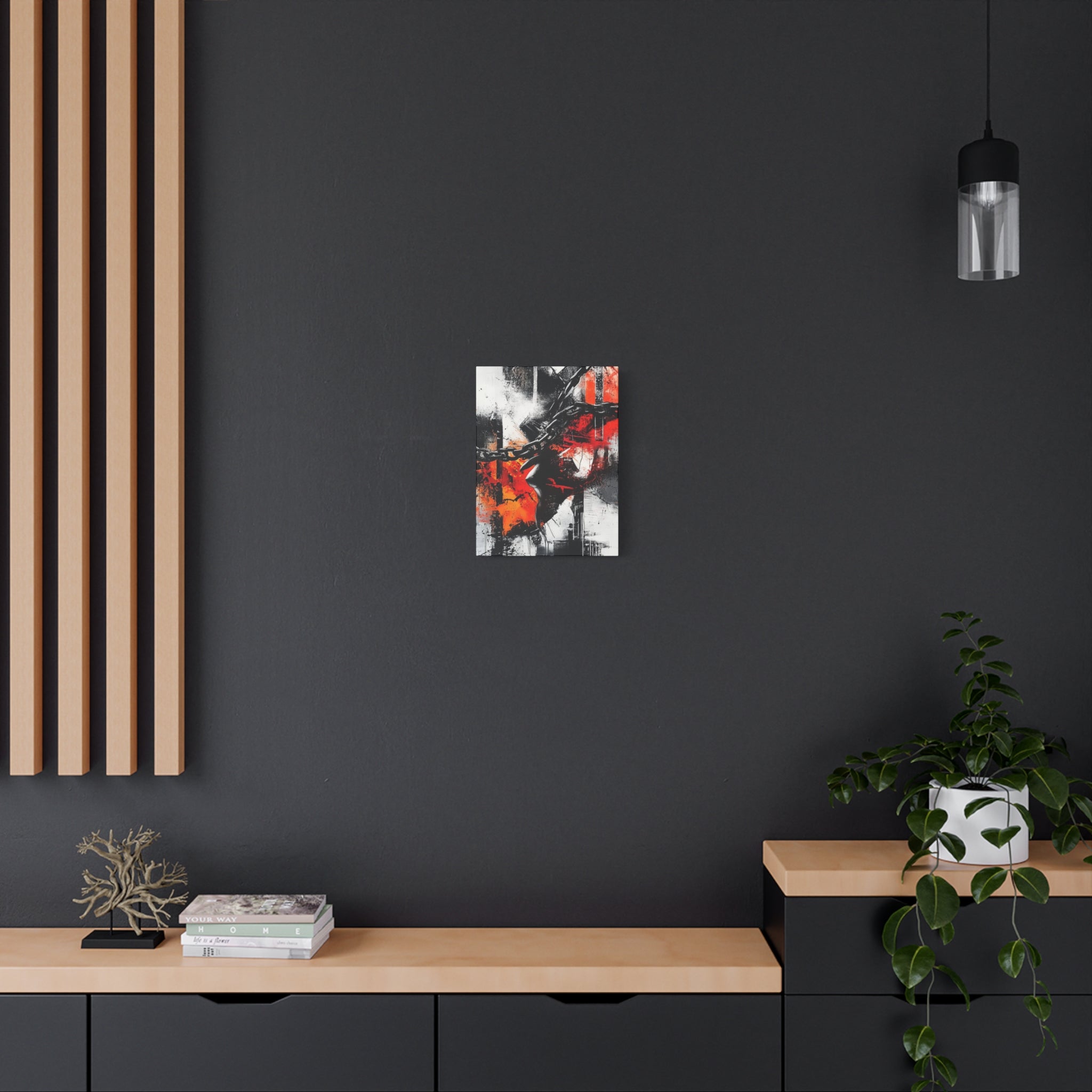 Abstract Matte Canvas Art-P13, Modern Wall Decor, Black and White Artwork for Home, Unique Gift, Contemporary Design