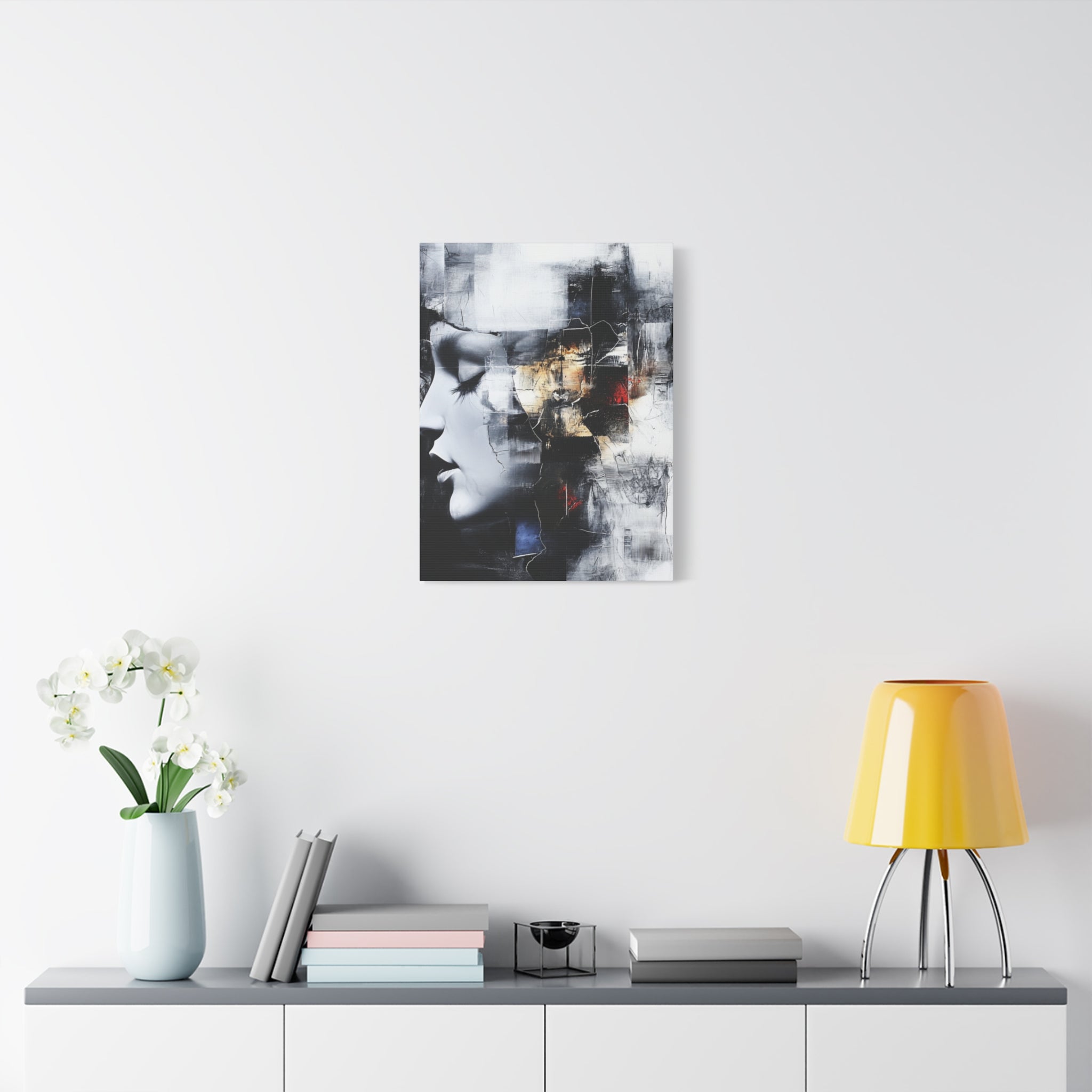 Abstract Matte Canvas Art-P3, Modern Wall Decor, Black and White Artwork for Home, Unique Gift, Contemporary Design